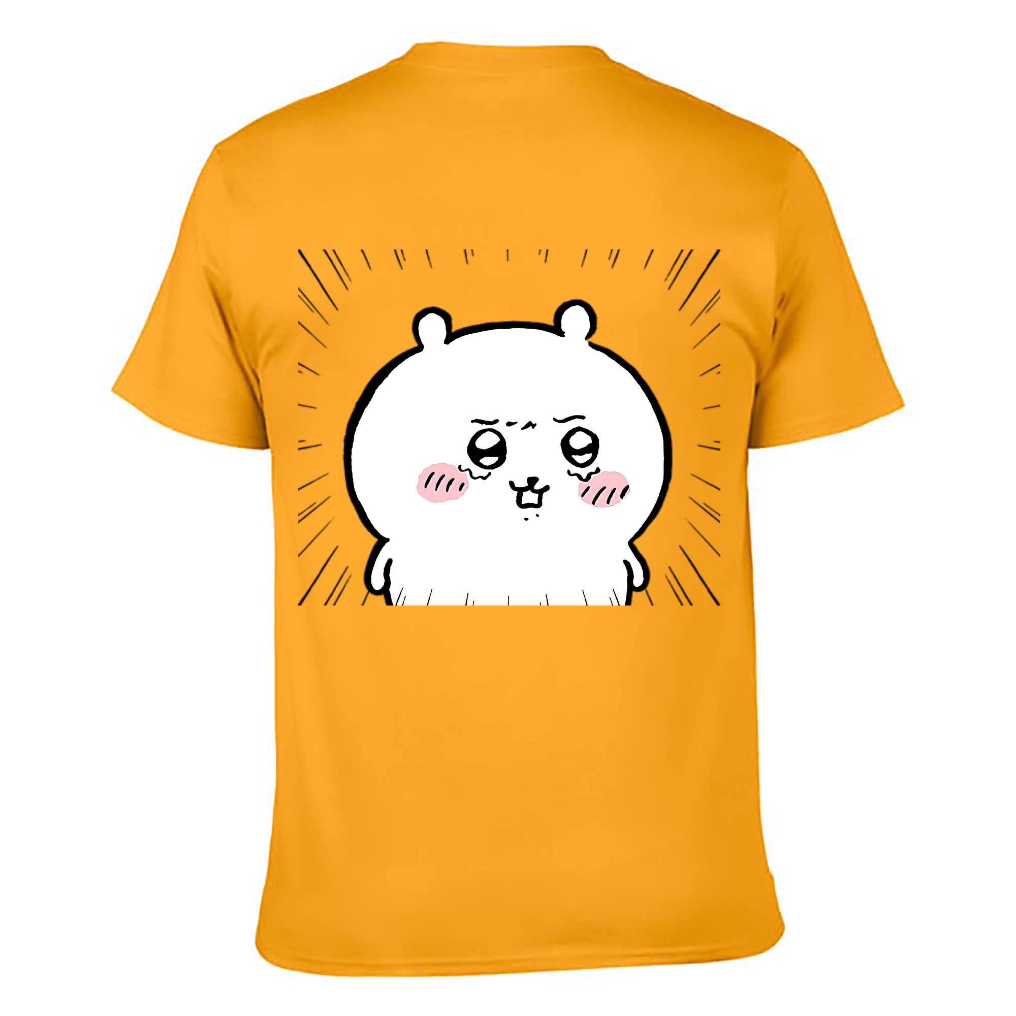 （画像用） ちいかわ ちいかわ Chii-kawa chiikawa 綿100％ メンズ半袖Tシャツ（バックプリント） 通気性