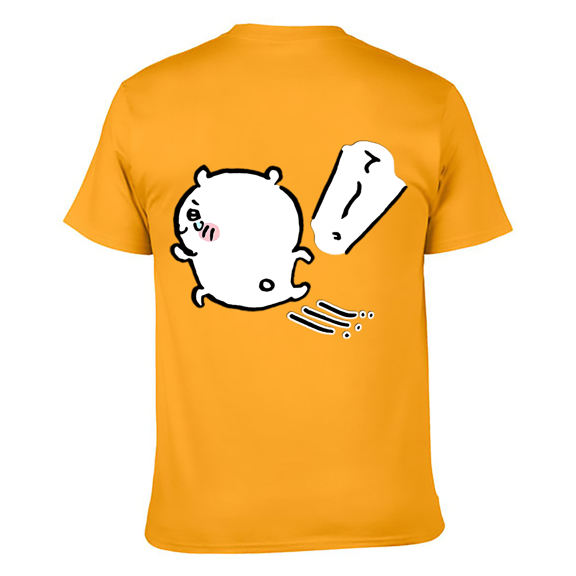 （画像用） ちいかわ ちいかわ Chii-kawa chiikawa 綿100％ メンズ半袖Tシャツ（バックプリント） 通気性
