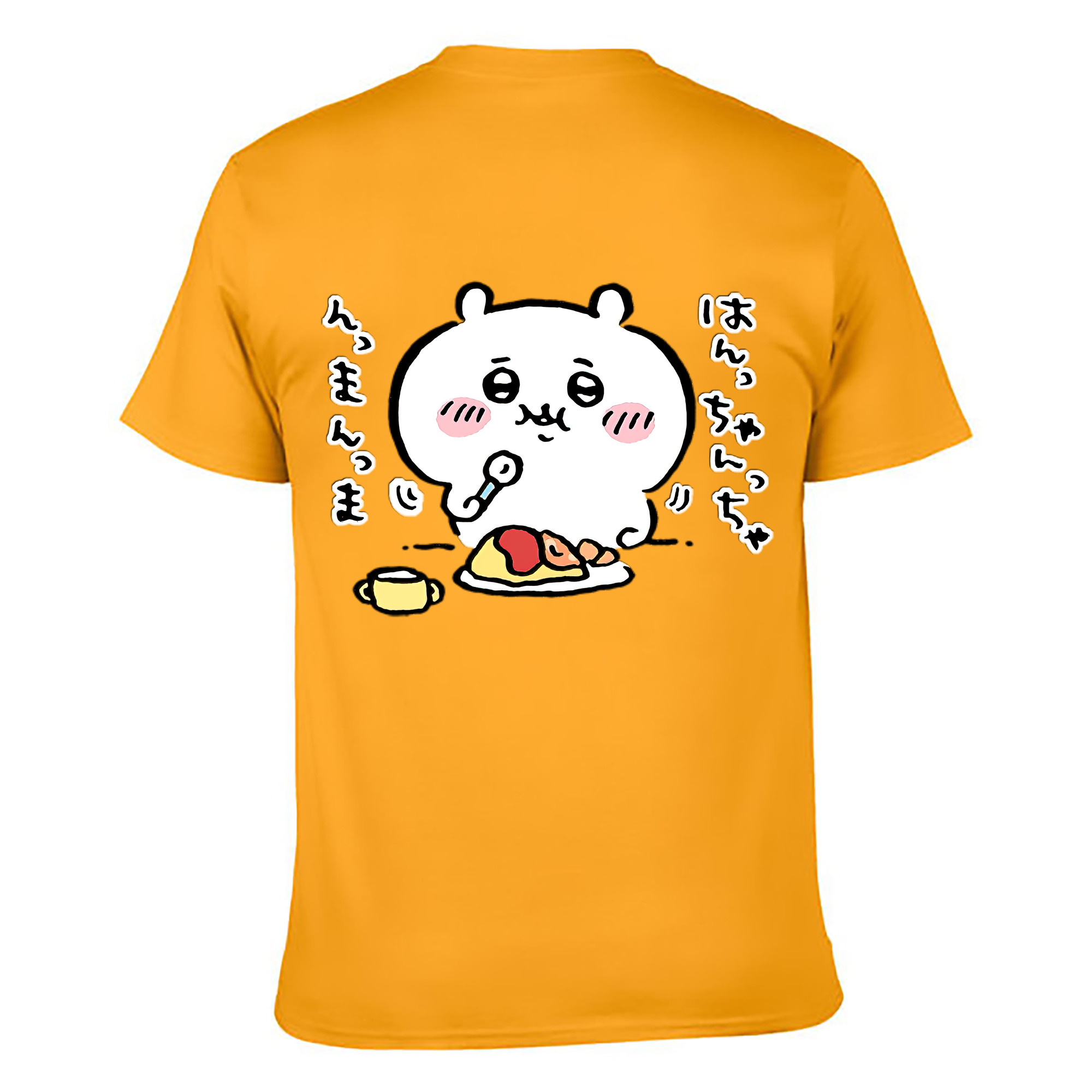 （画像用） ちいかわ ちいかわ Chii-kawa chiikawa 綿100％ メンズ半袖Tシャツ（バックプリント） 通気性