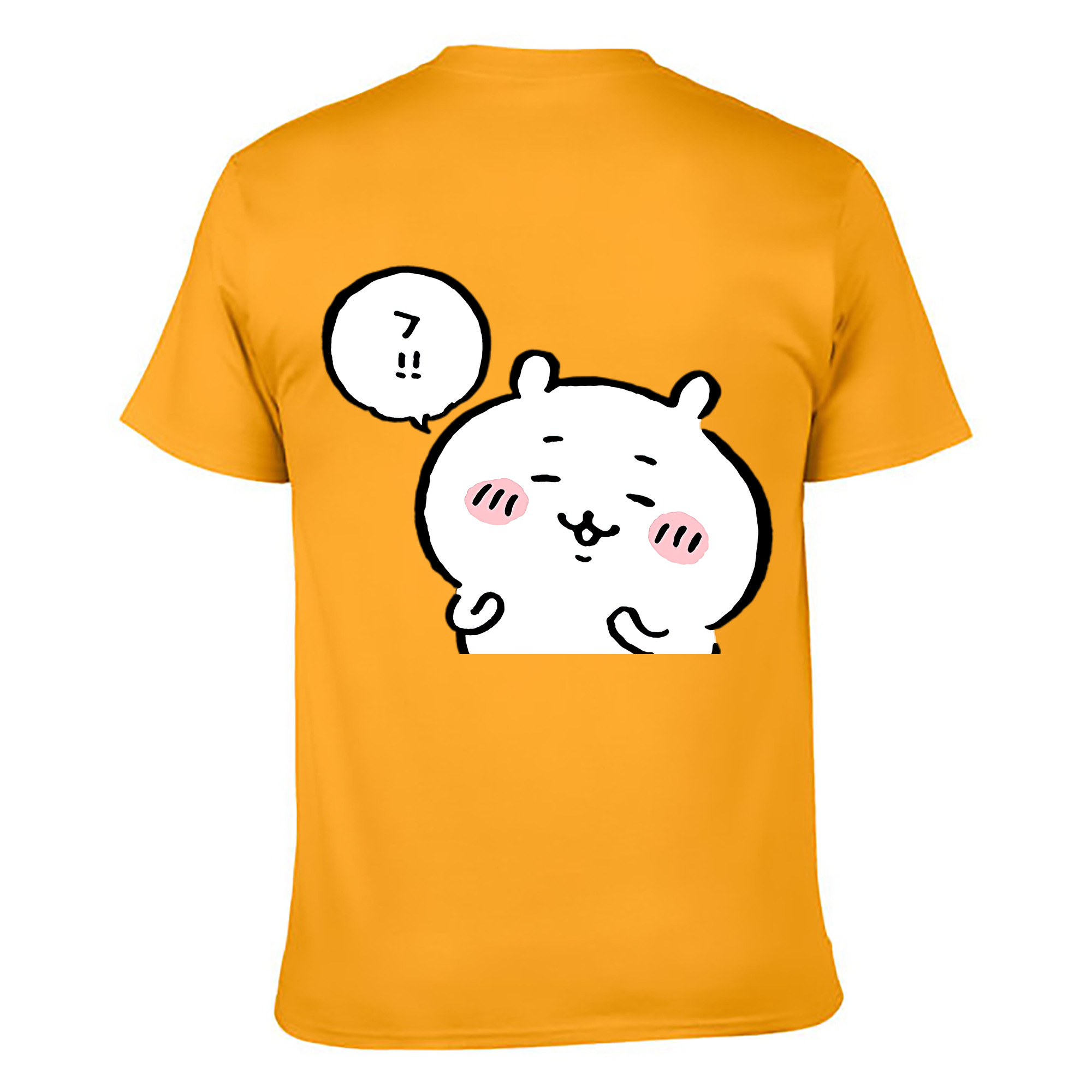 （画像用） ちいかわ ちいかわ Chii-kawa chiikawa 綿100％ メンズ半袖Tシャツ（バックプリント） 通気性