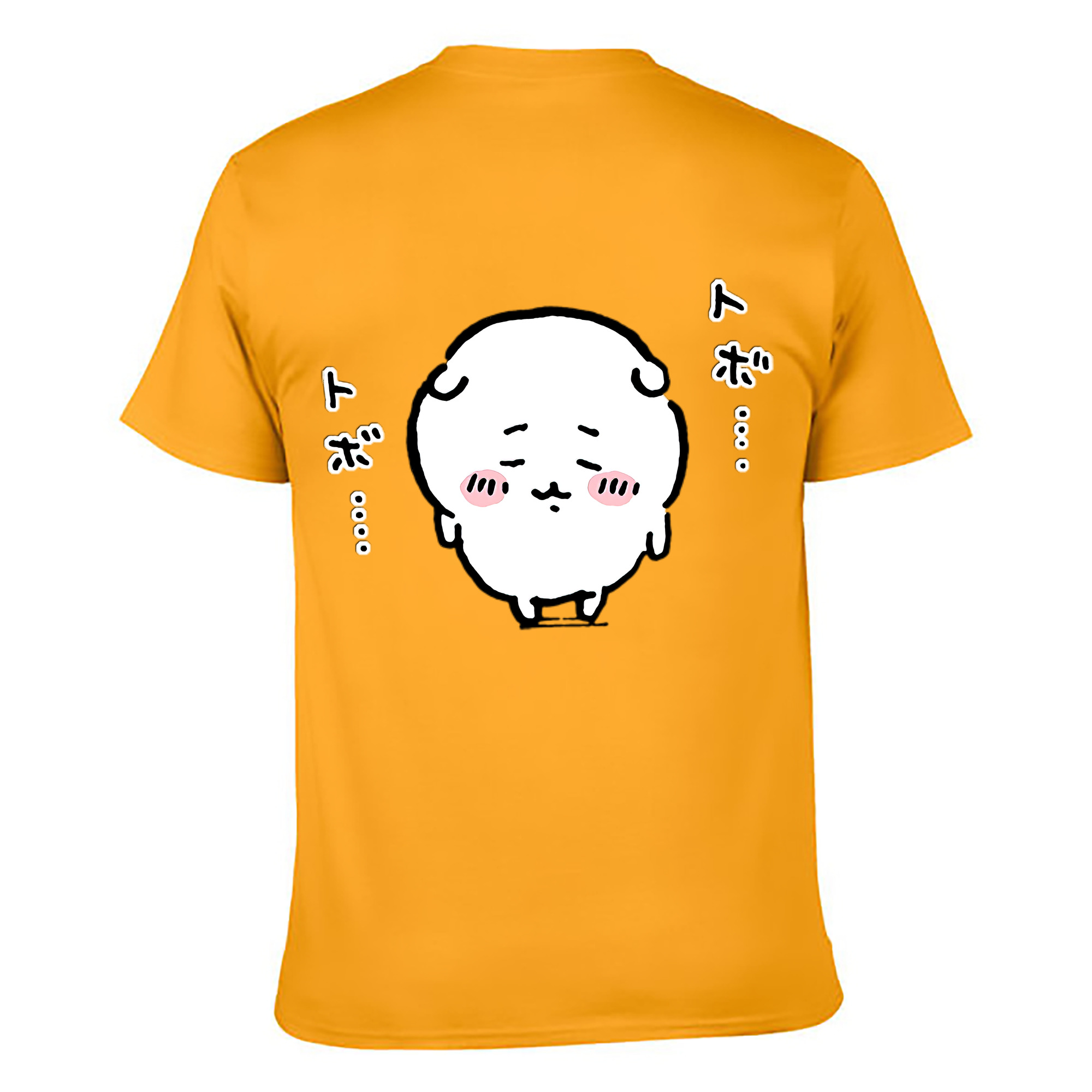 （画像用） ちいかわ ちいかわ Chii-kawa chiikawa 綿100％ メンズ半袖Tシャツ（バックプリント） 通気性