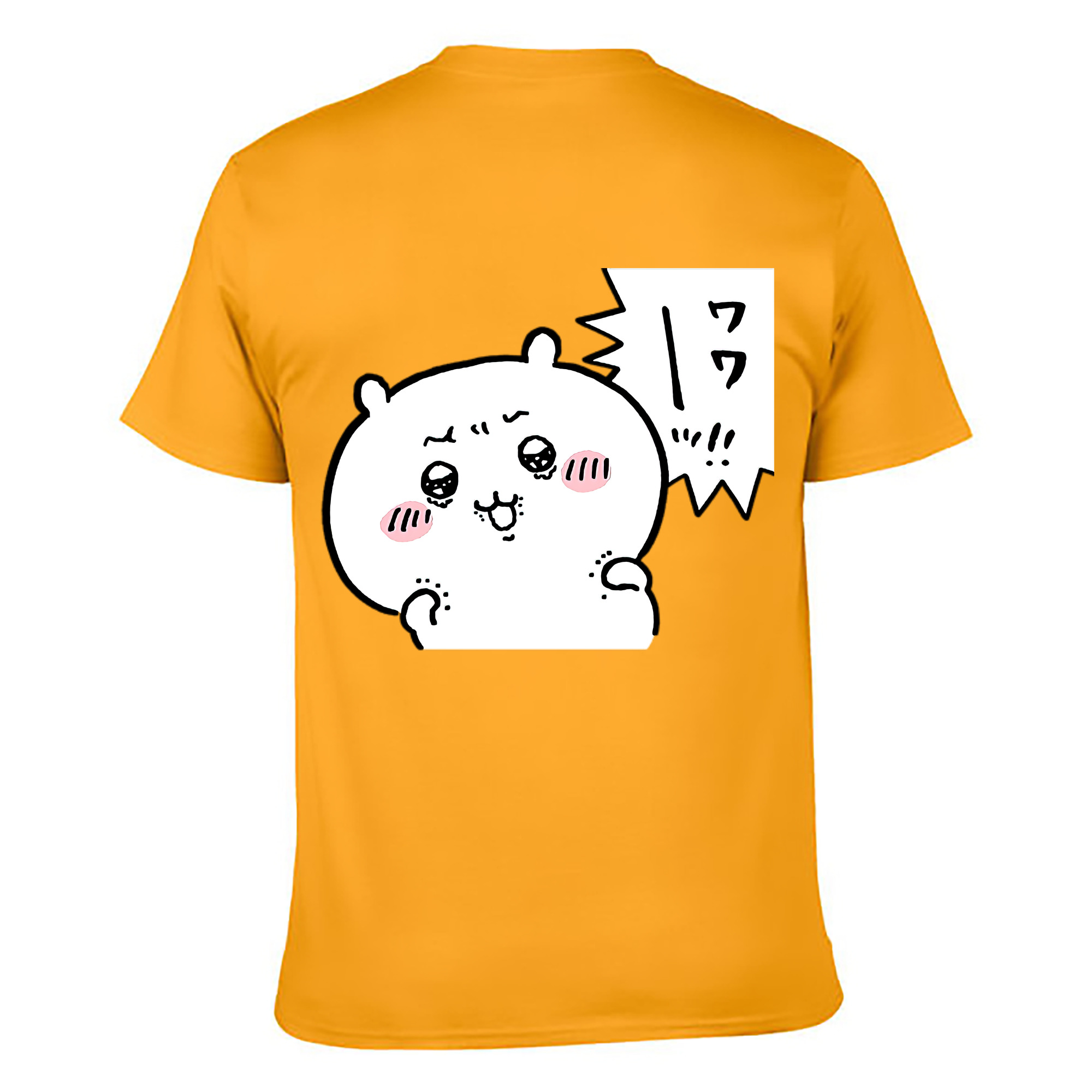 （画像用） ちいかわ ちいかわ Chii-kawa chiikawa 綿100％ メンズ半袖Tシャツ（バックプリント） 通気性