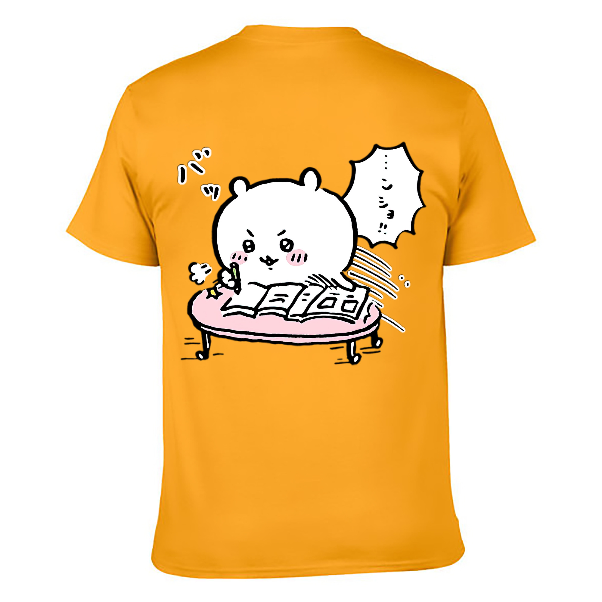 （画像用） ちいかわ ちいかわ Chii-kawa chiikawa 綿100％ メンズ半袖Tシャツ（バックプリント） 通気性