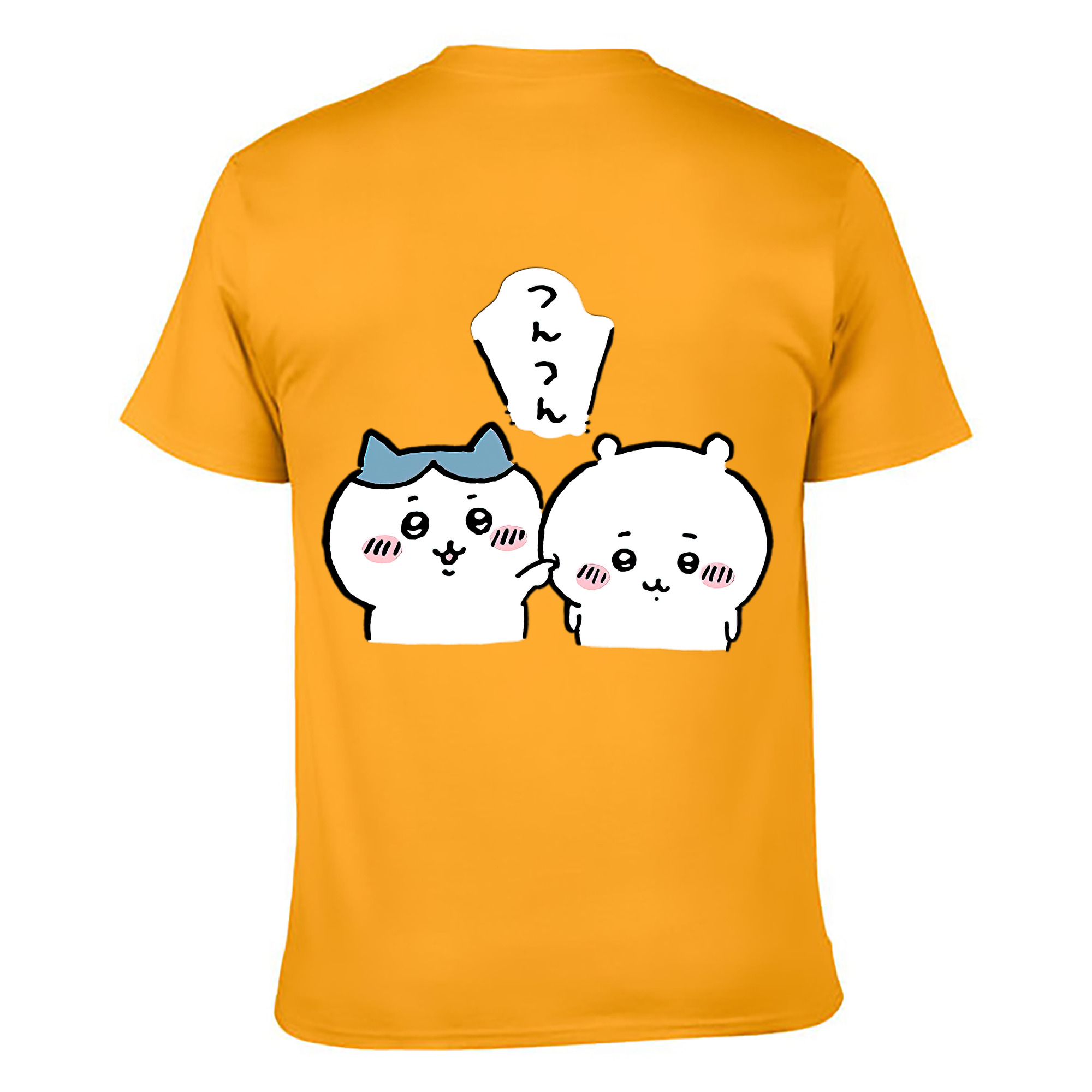 （画像用） ちいかわ ちいかわ Chii-kawa chiikawa 綿100％ メンズ半袖Tシャツ（バックプリント） 通気性