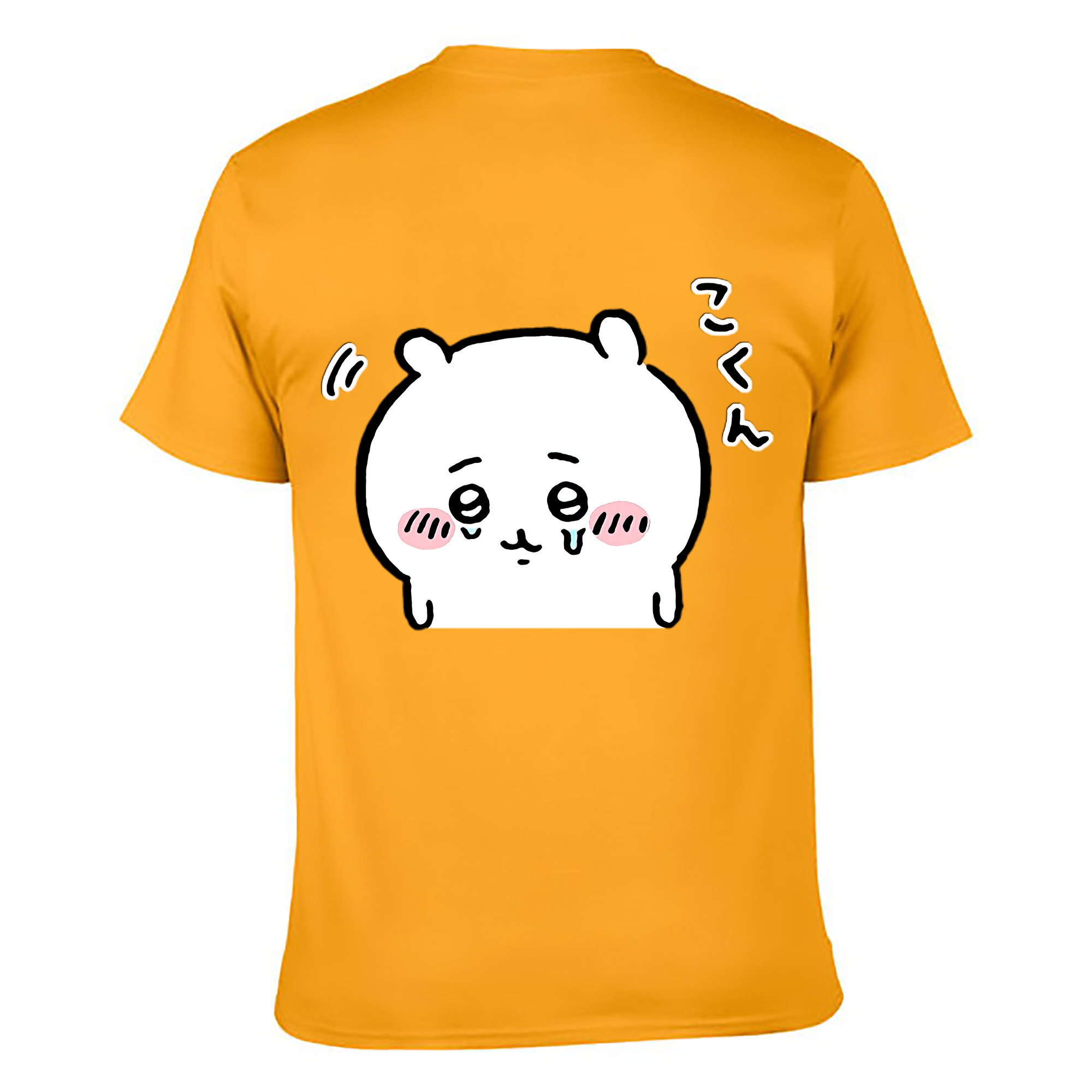 （画像用） ちいかわ ちいかわ Chii-kawa chiikawa 綿100％ メンズ半袖Tシャツ（バックプリント） 通気性