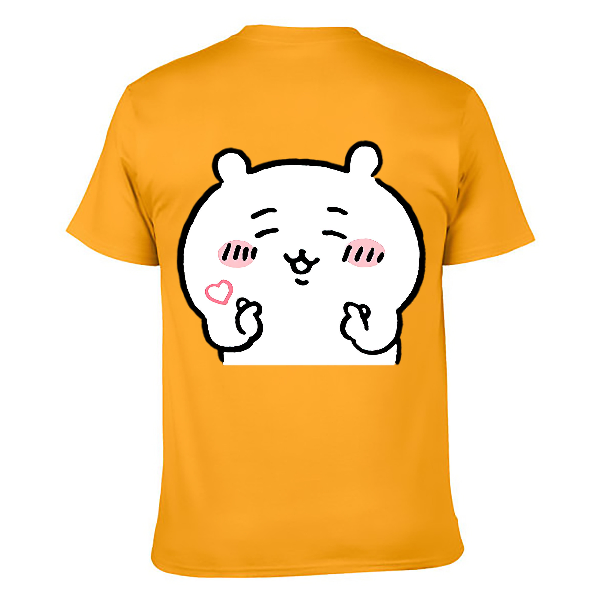 （画像用） ちいかわ ちいかわ Chii-kawa chiikawa 綿100％ メンズ半袖Tシャツ（バックプリント） 通気性