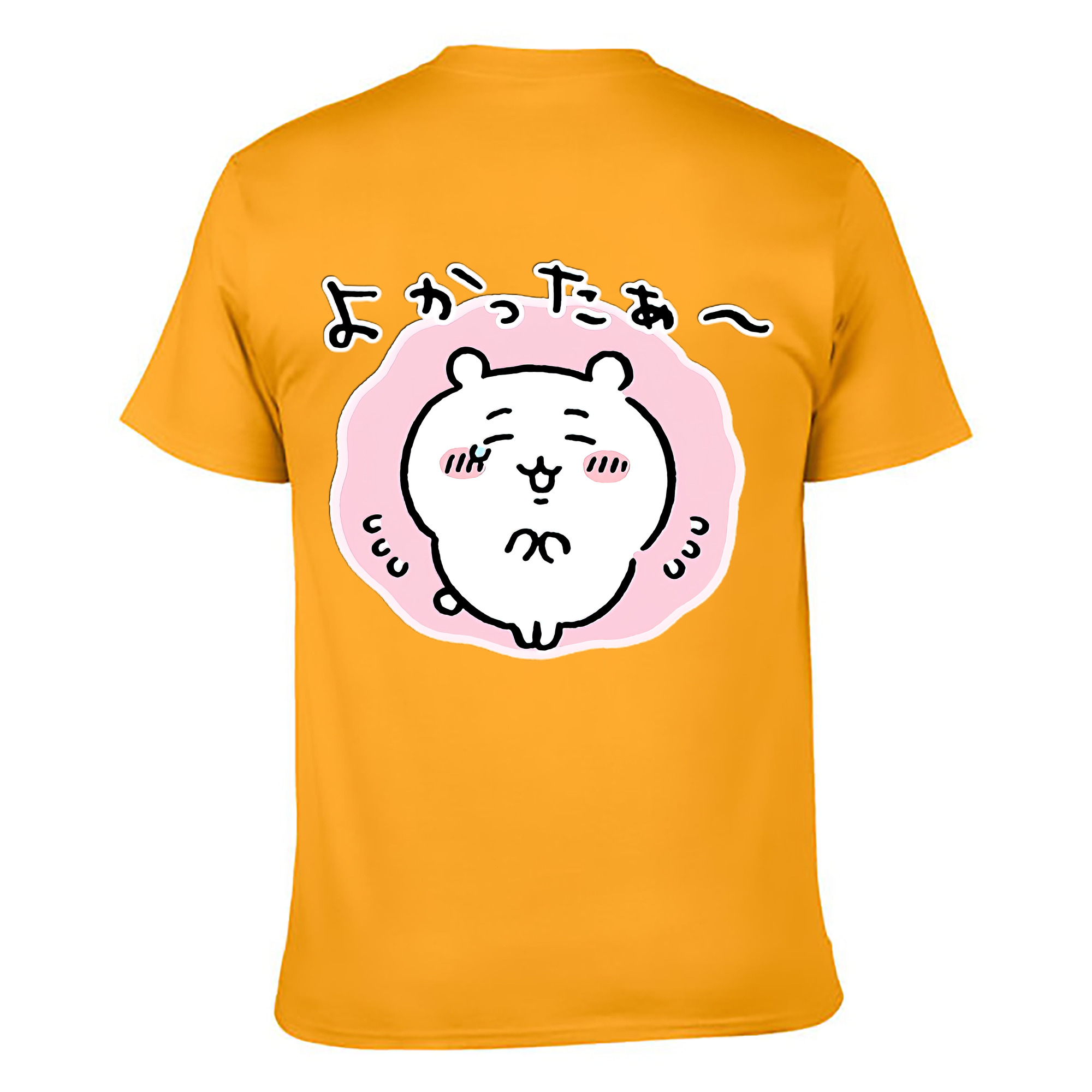 （画像用） ちいかわ ちいかわ Chii-kawa chiikawa 綿100％ メンズ半袖Tシャツ（バックプリント） 通気性