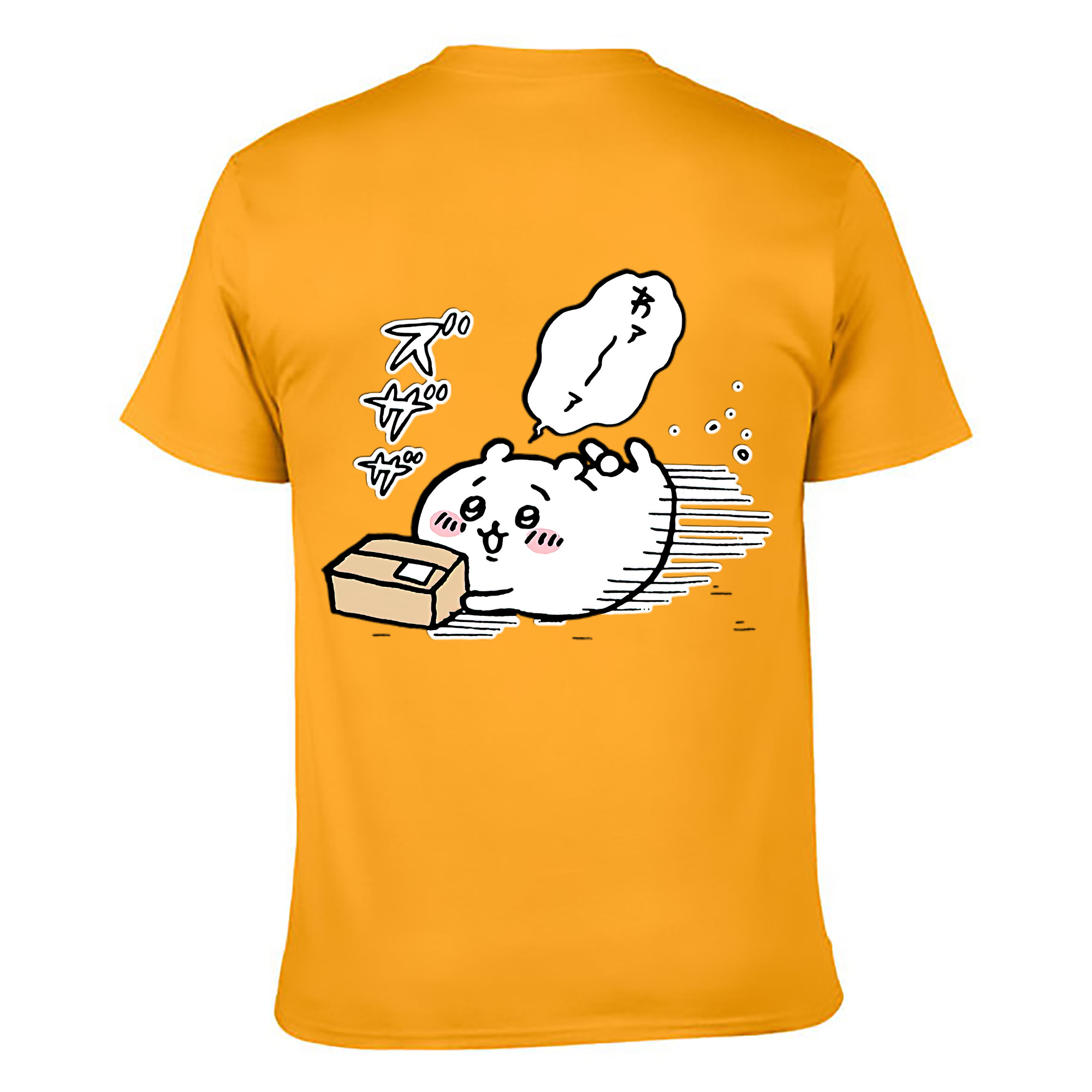 （画像用） ちいかわ ちいかわ Chii-kawa chiikawa 綿100％ メンズ半袖Tシャツ（バックプリント） 通気性