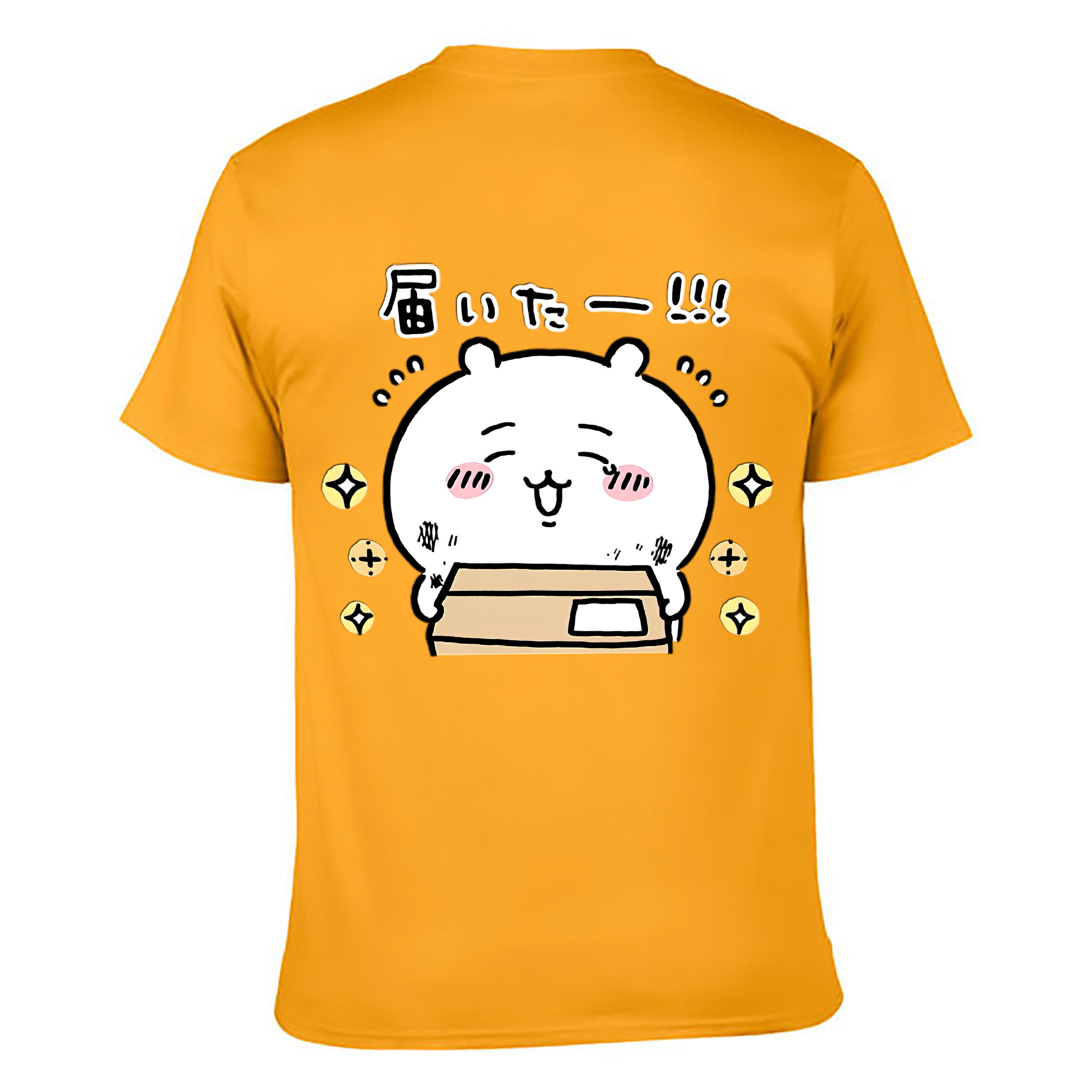 （画像用） ちいかわ ちいかわ Chii-kawa chiikawa 綿100％ メンズ半袖Tシャツ（バックプリント） 通気性