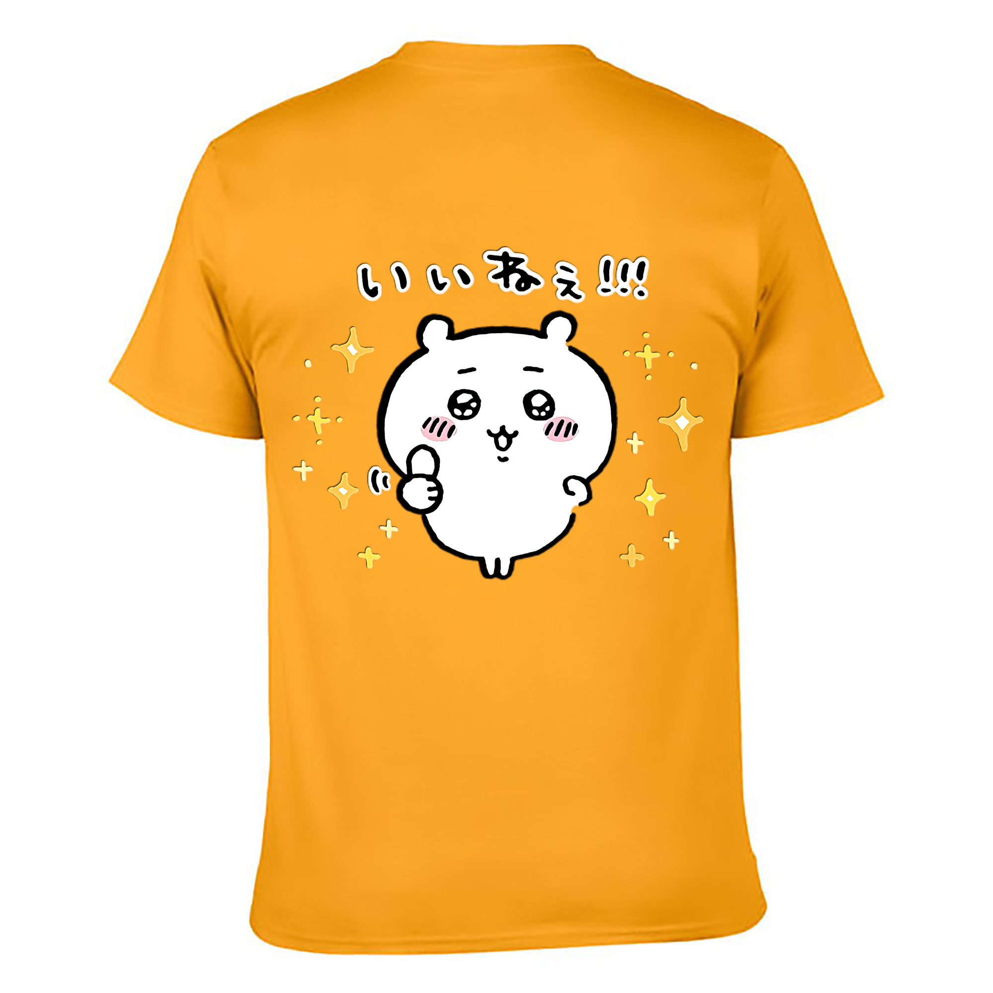 （画像用） ちいかわ ちいかわ Chii-kawa chiikawa 綿100％ メンズ半袖Tシャツ（バックプリント） 通気性