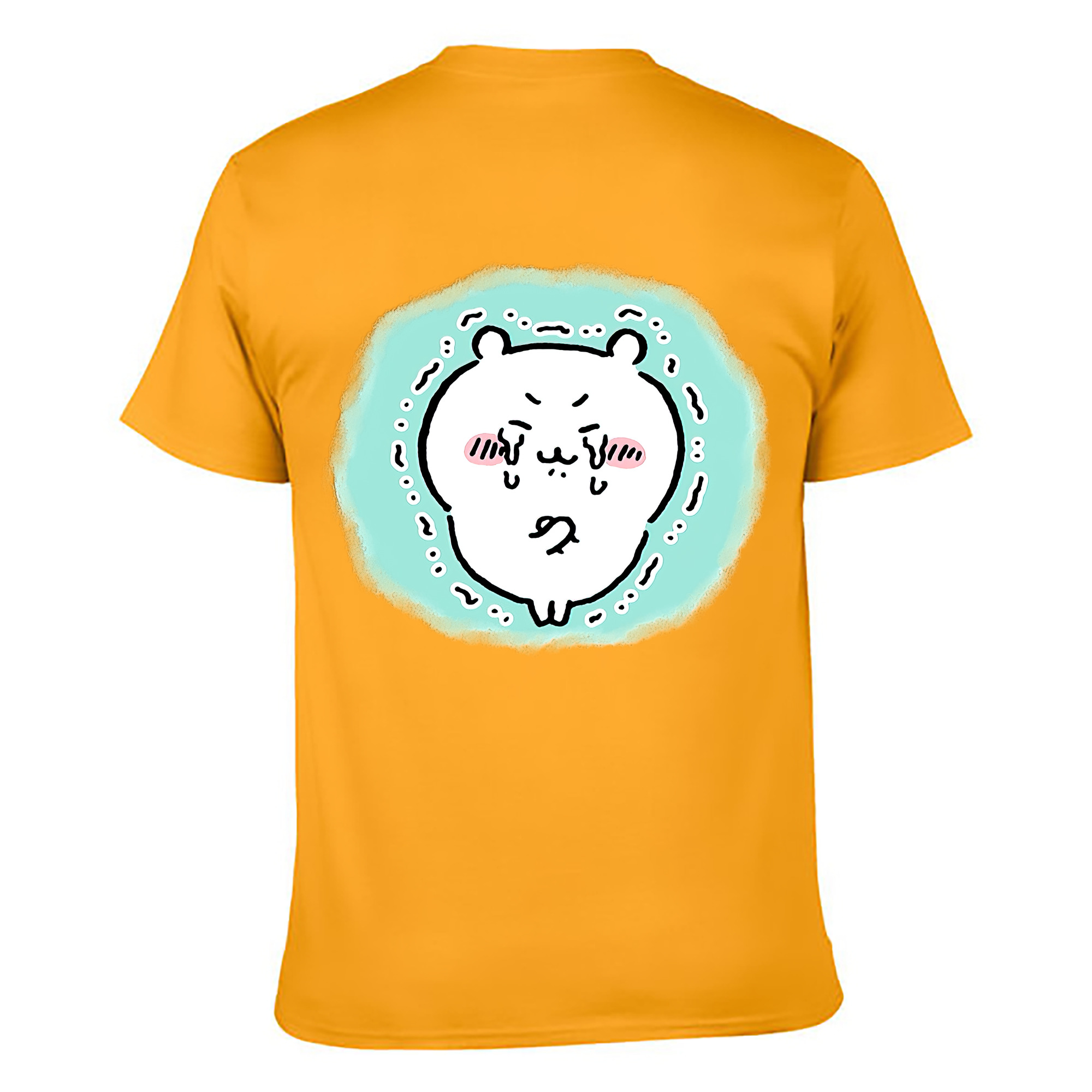 （画像用） ちいかわ ちいかわ Chii-kawa chiikawa 綿100％ メンズ半袖Tシャツ（バックプリント） 通気性