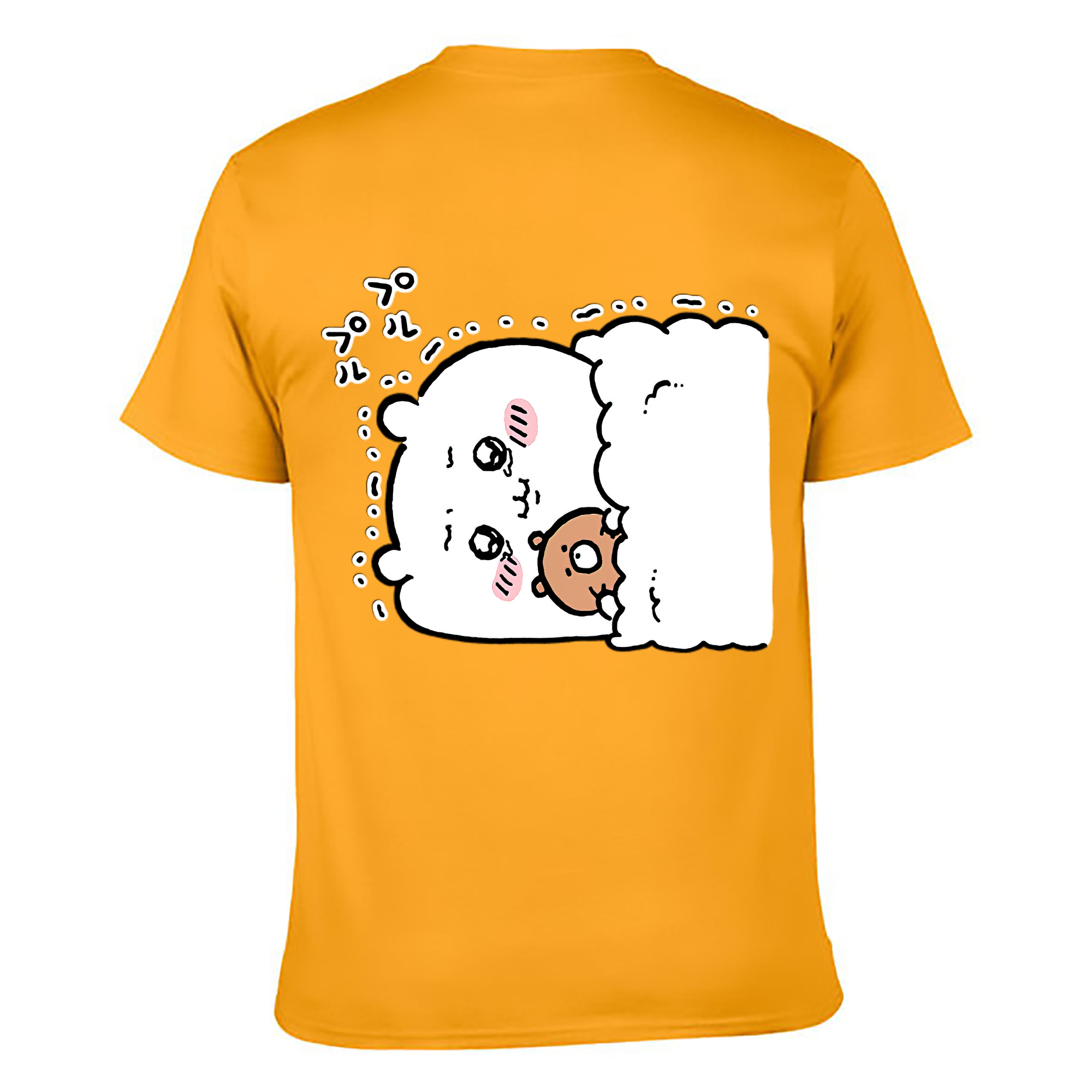 （画像用） ちいかわ ちいかわ Chii-kawa chiikawa 綿100％ メンズ半袖Tシャツ（バックプリント） 通気性