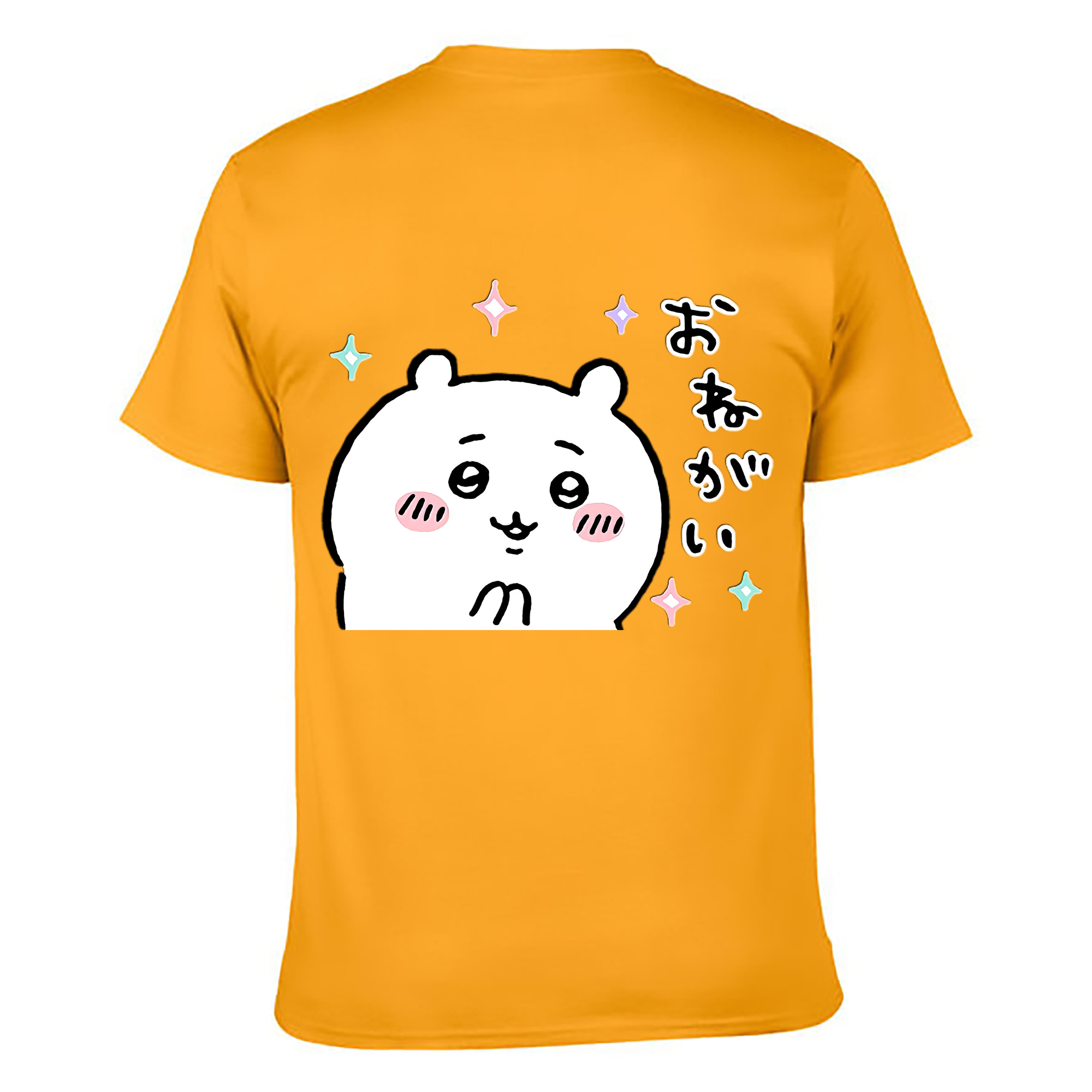 （画像用） ちいかわ ちいかわ Chii-kawa chiikawa 綿100％ メンズ半袖Tシャツ（バックプリント） 通気性