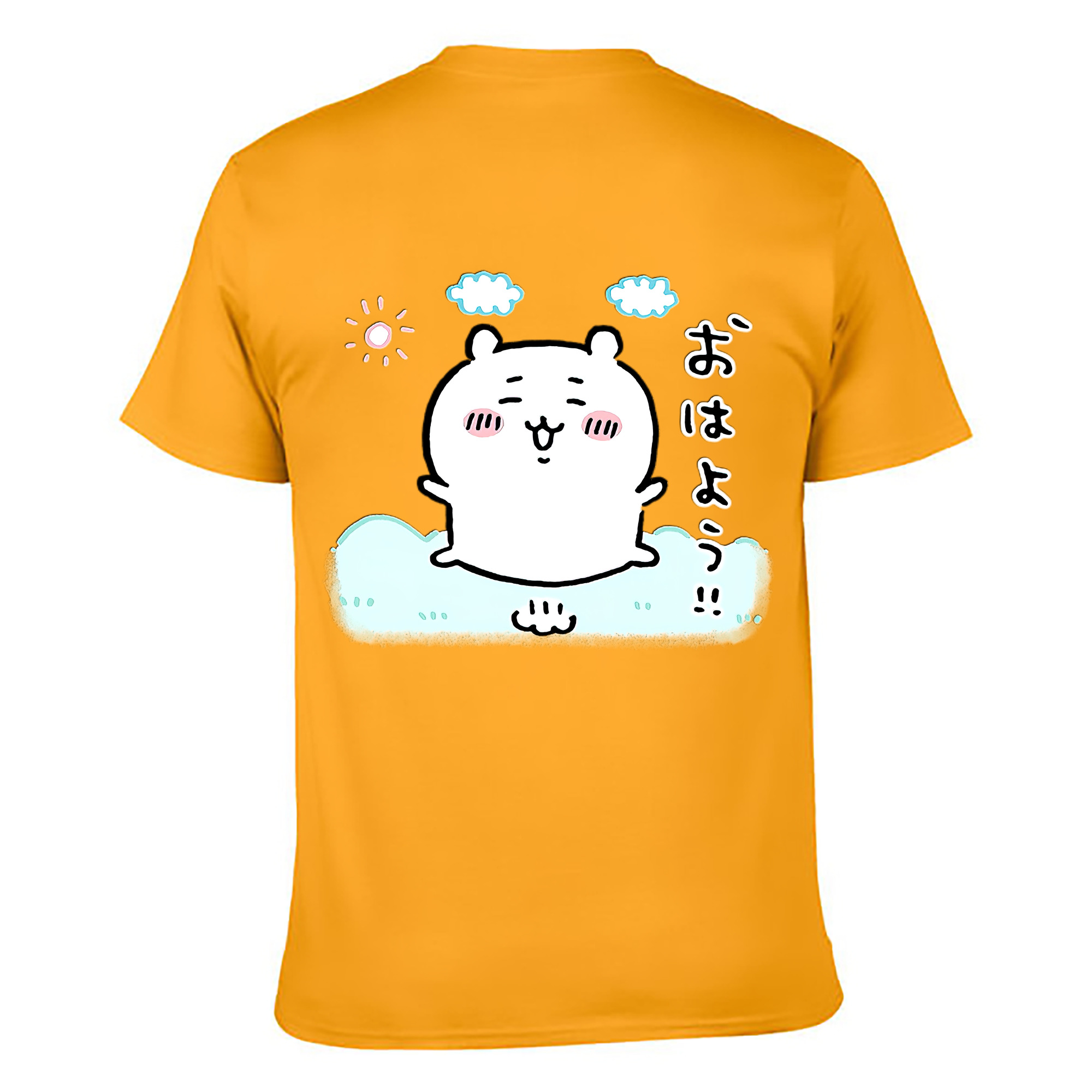 （画像用） ちいかわ ちいかわ Chii-kawa chiikawa 綿100％ メンズ半袖Tシャツ（バックプリント） 通気性