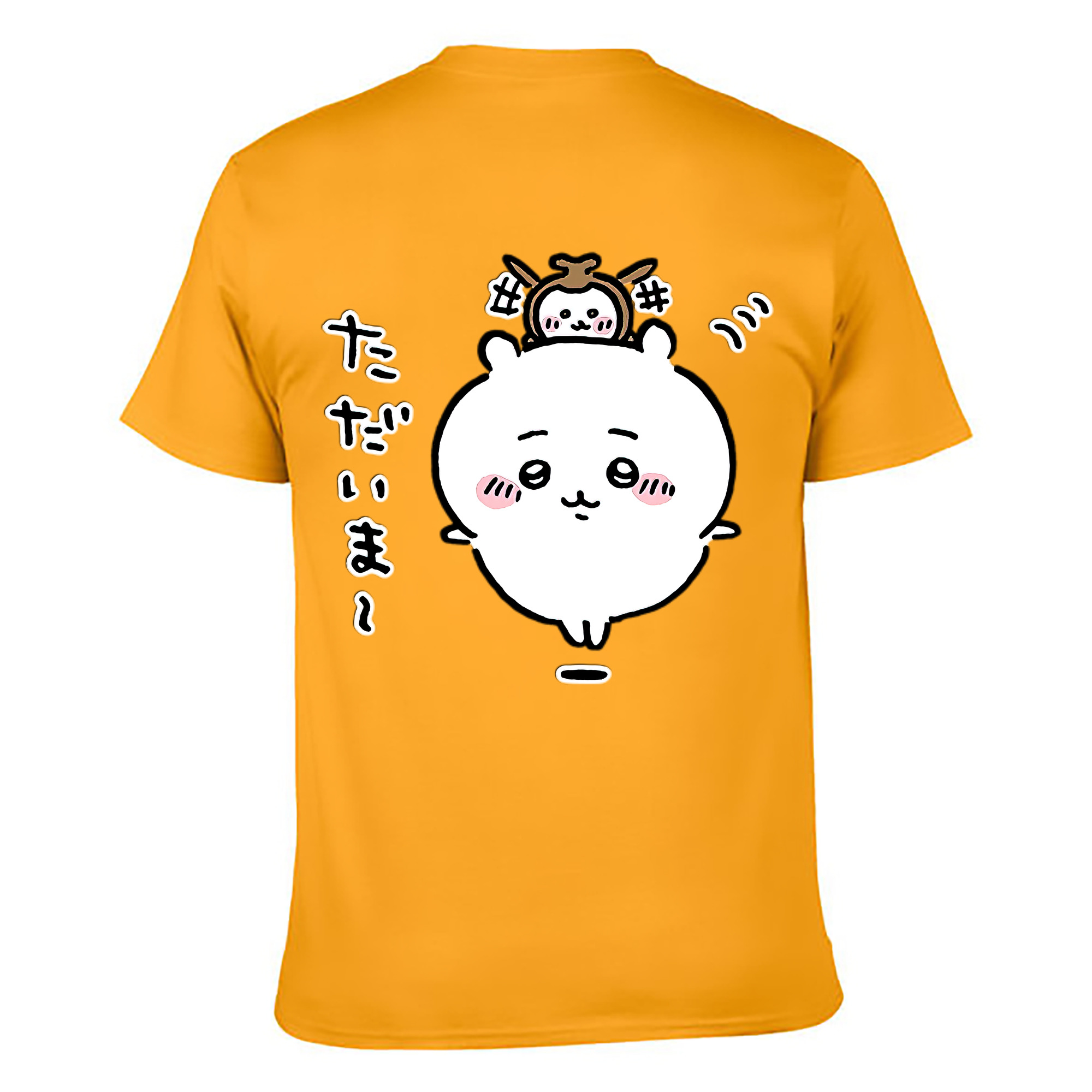 （画像用） ちいかわ ちいかわ Chii-kawa chiikawa 綿100％ メンズ半袖Tシャツ（バックプリント） 通気性