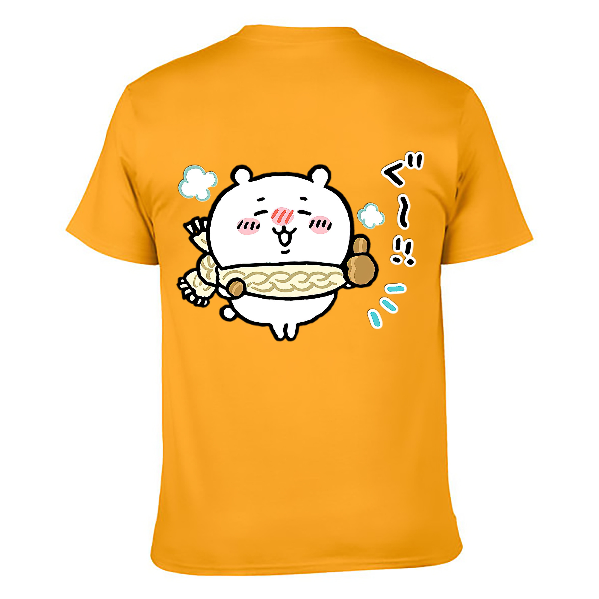 （画像用） ちいかわ ちいかわ Chii-kawa chiikawa 綿100％ メンズ半袖Tシャツ（バックプリント） 通気性