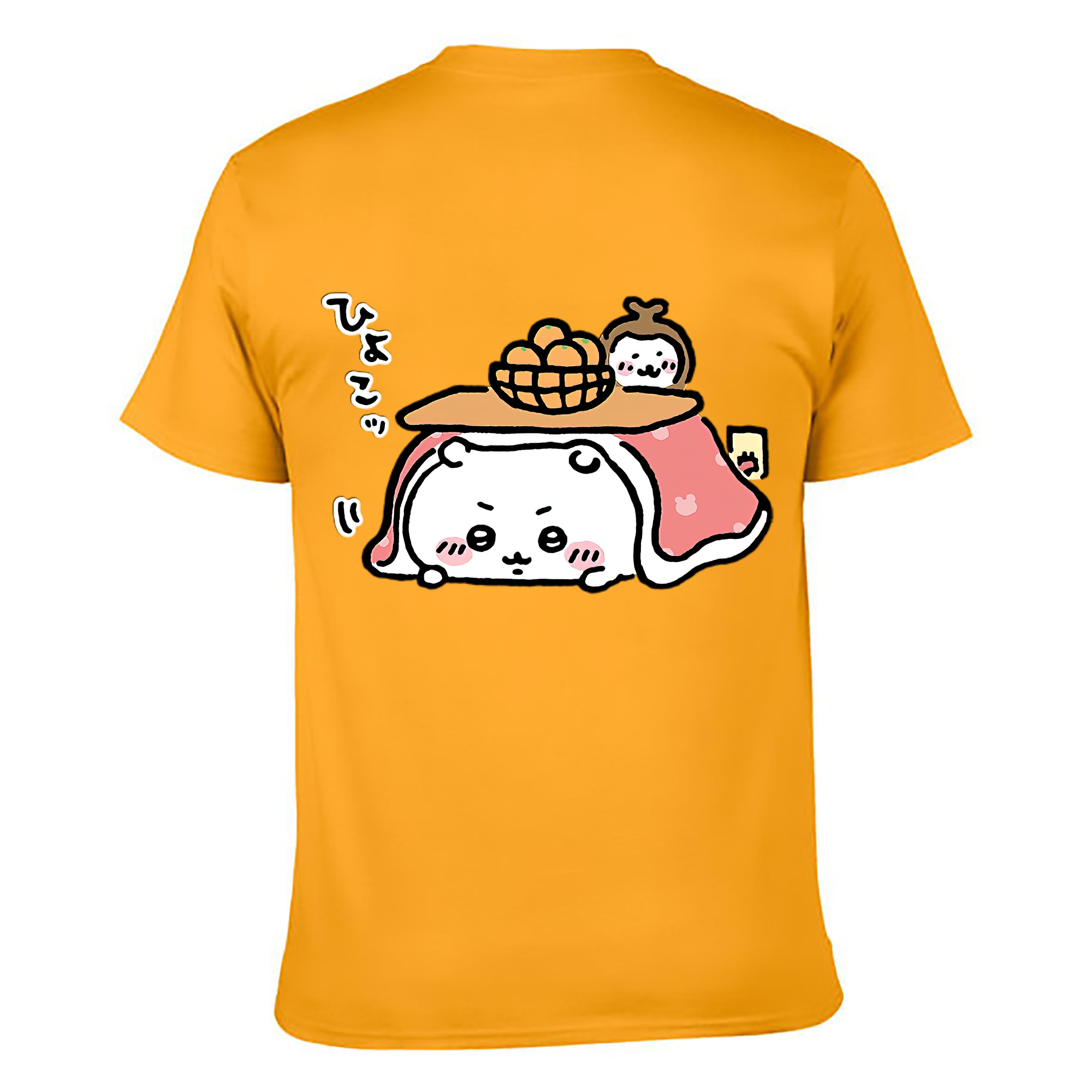 （画像用） ちいかわ ちいかわ Chii-kawa chiikawa 綿100％ メンズ半袖Tシャツ（バックプリント） 通気性