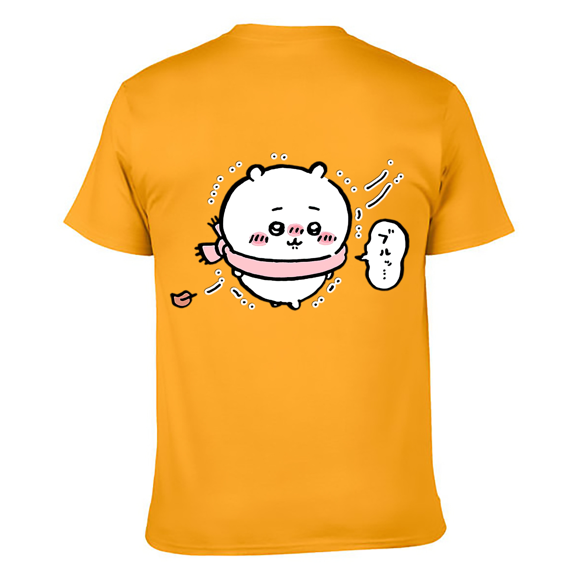 （画像用） ちいかわ ちいかわ Chii-kawa chiikawa 綿100％ メンズ半袖Tシャツ（バックプリント） 通気性