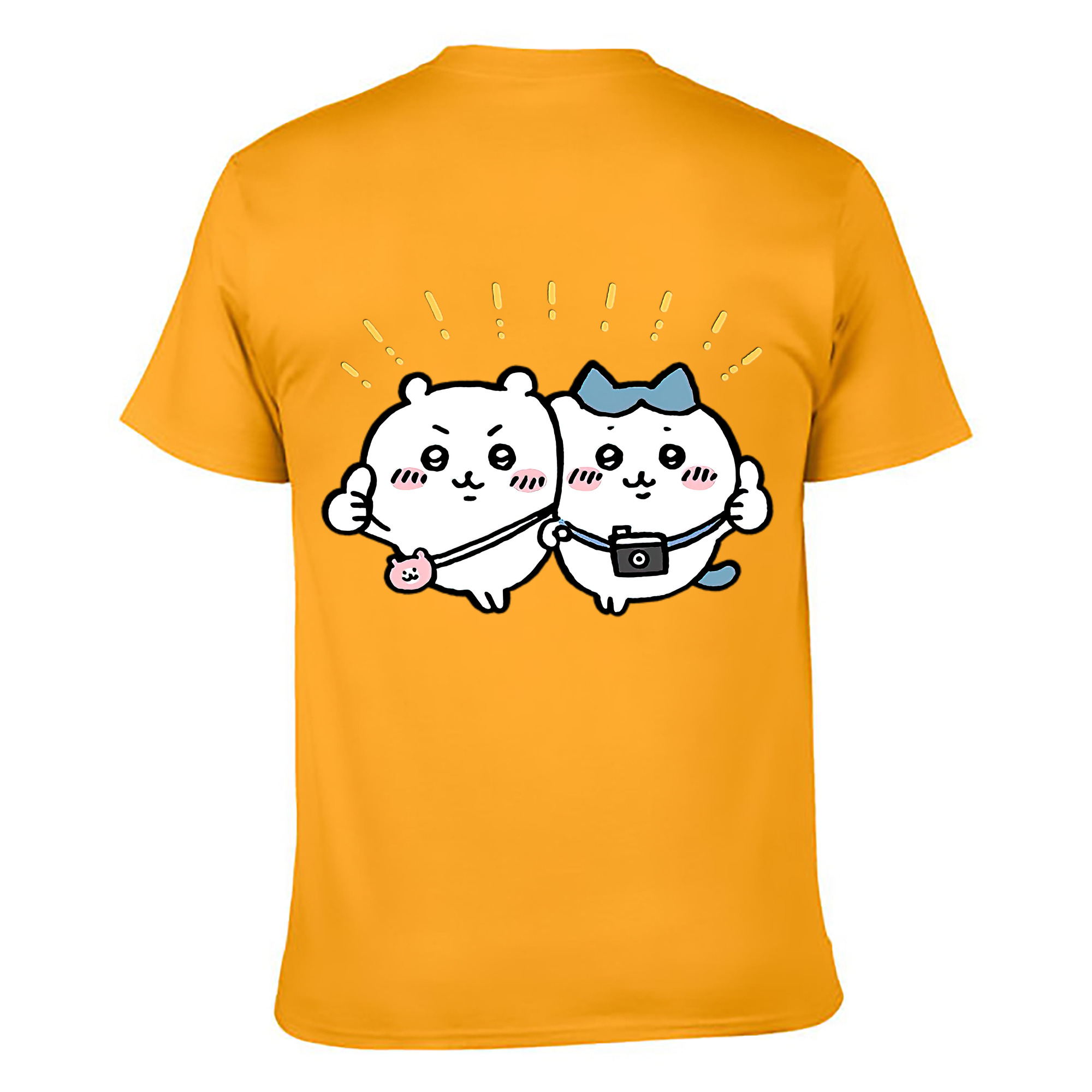 （画像用） ちいかわ ちいかわ Chii-kawa chiikawa 綿100％ メンズ半袖Tシャツ（バックプリント） 通気性