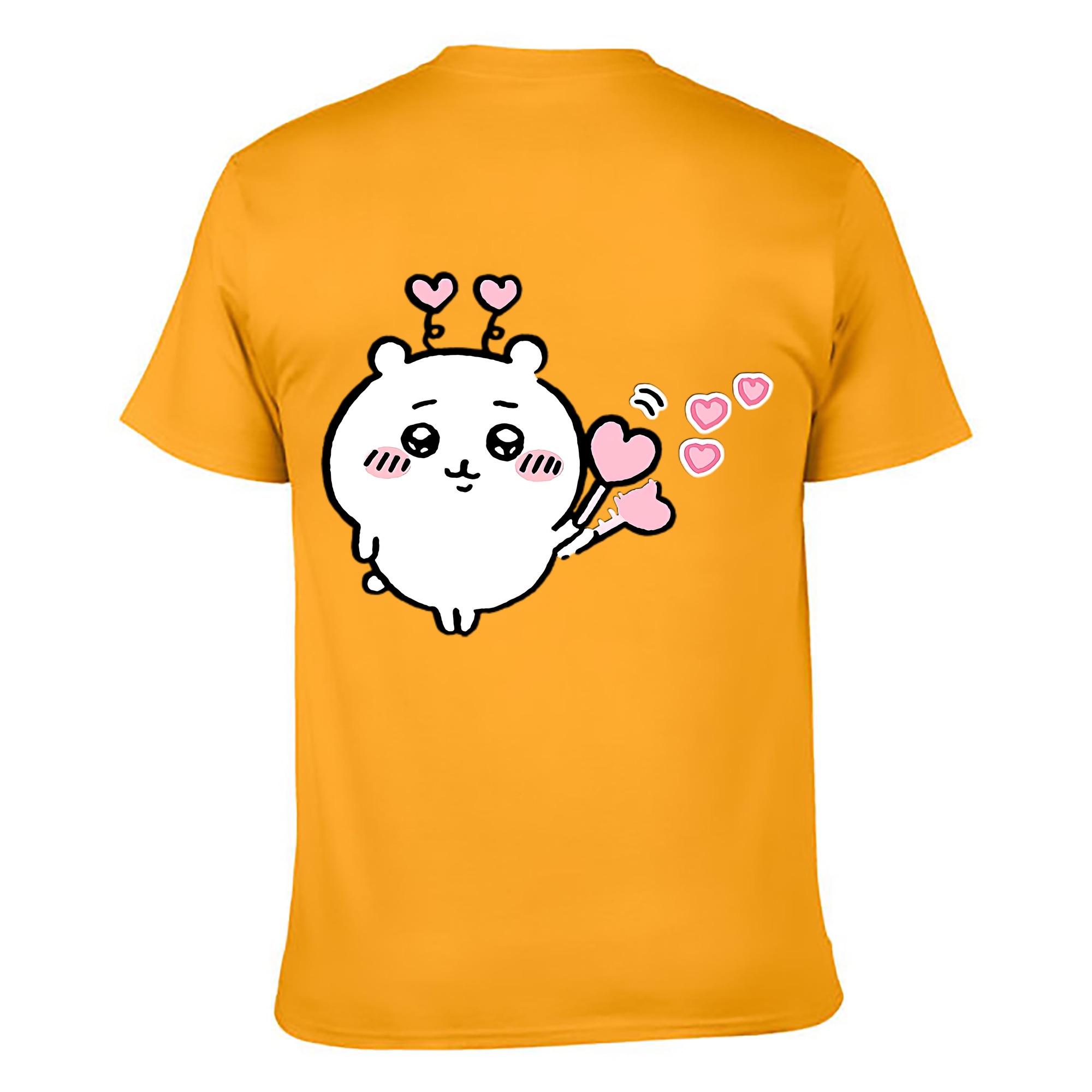 （画像用） ちいかわ ちいかわ Chii-kawa chiikawa 綿100％ メンズ半袖Tシャツ（バックプリント） 通気性