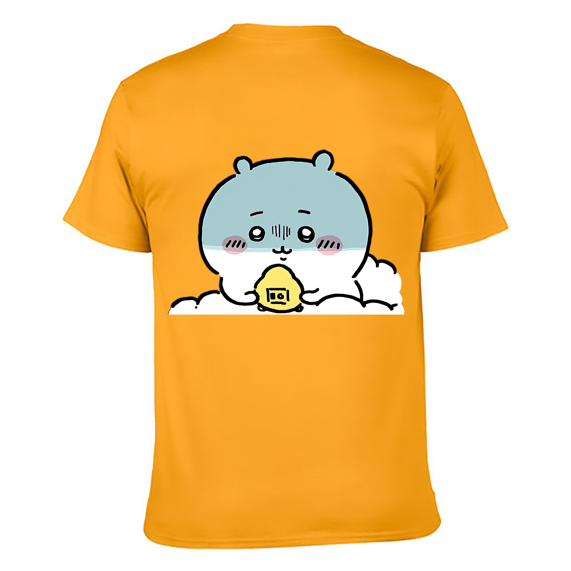 （画像用） ちいかわ ちいかわ Chii-kawa chiikawa 綿100％ メンズ半袖Tシャツ（バックプリント） 通気性