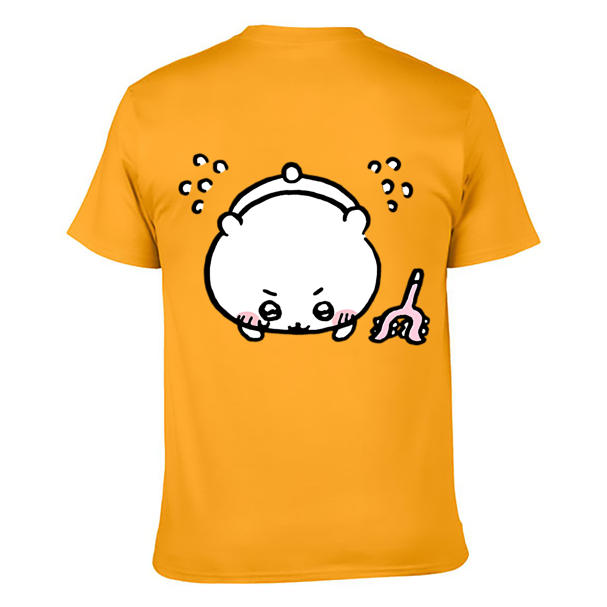 （画像用） ちいかわ ちいかわ Chii-kawa chiikawa 綿100％ メンズ半袖Tシャツ（バックプリント） 通気性
