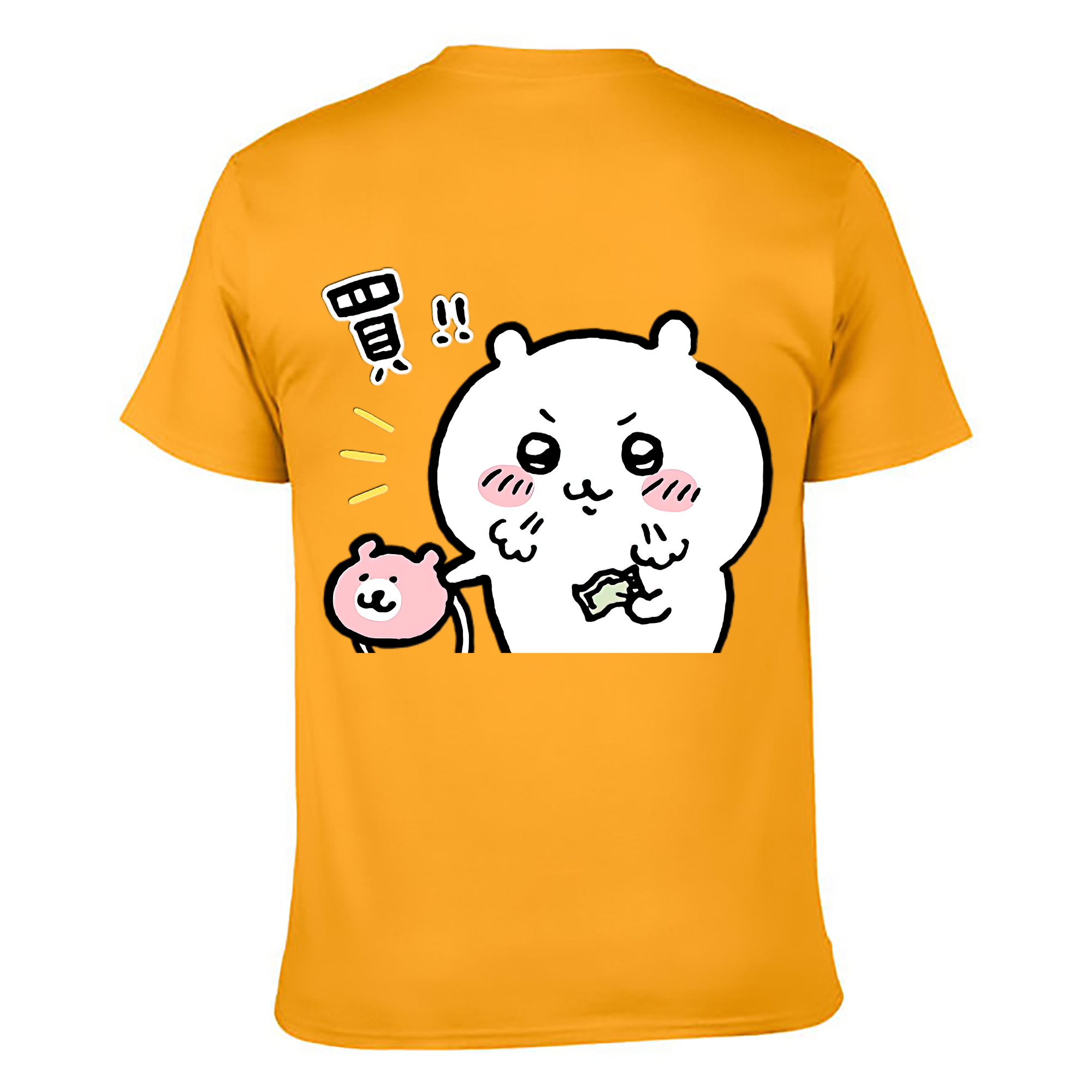 （画像用） ちいかわ ちいかわ Chii-kawa chiikawa 綿100％ メンズ半袖Tシャツ（バックプリント） 通気性