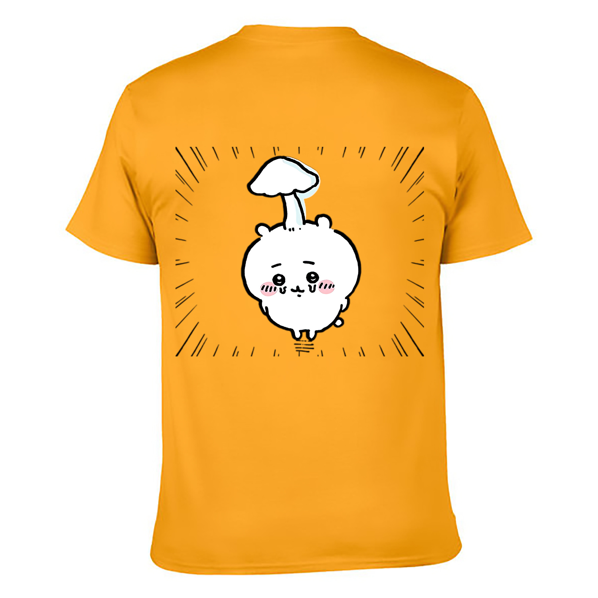 （画像用） ちいかわ ちいかわ Chii-kawa chiikawa 綿100％ メンズ半袖Tシャツ（バックプリント） 通気性