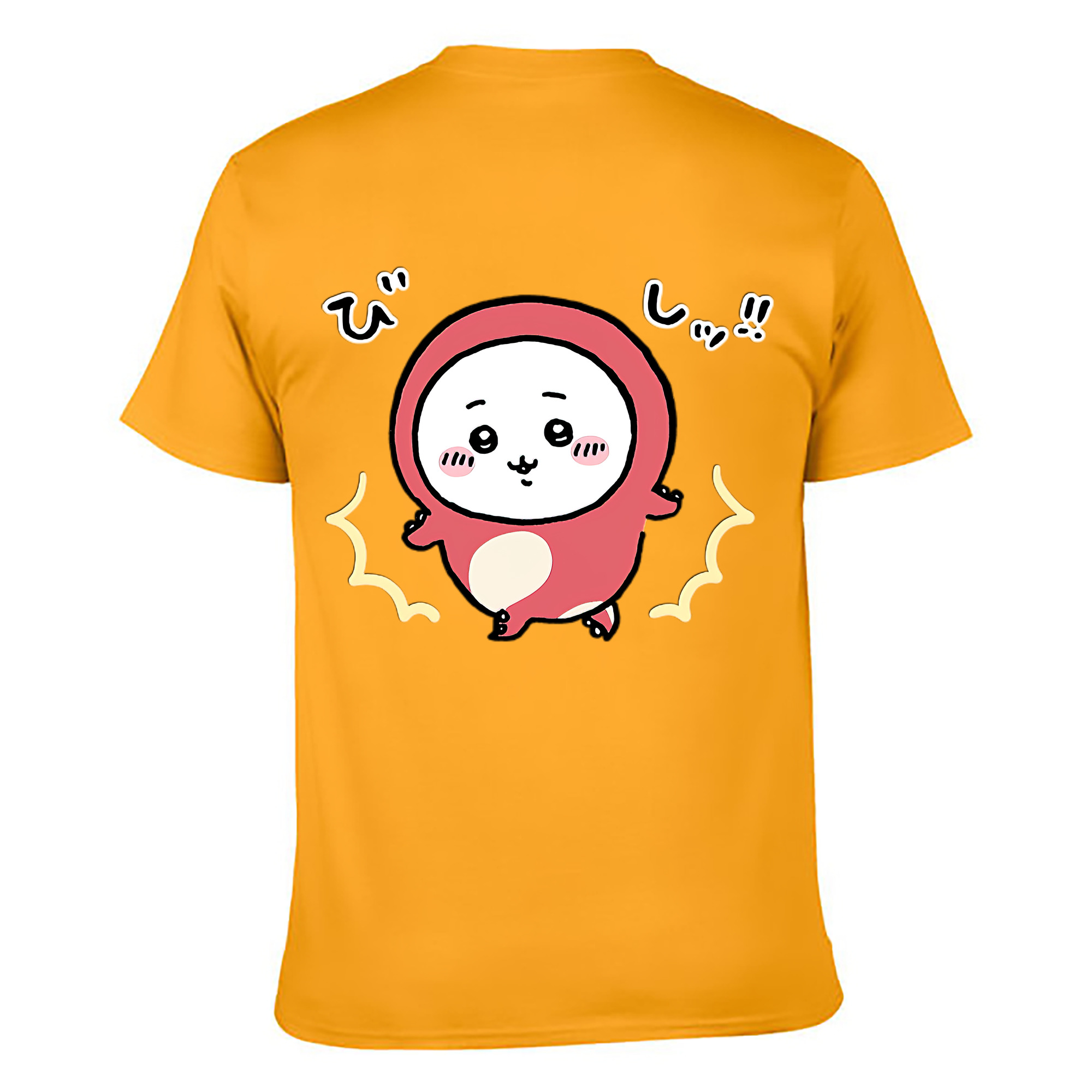 （画像用） ちいかわ ちいかわ Chii-kawa chiikawa 綿100％ メンズ半袖Tシャツ（バックプリント） 通気性