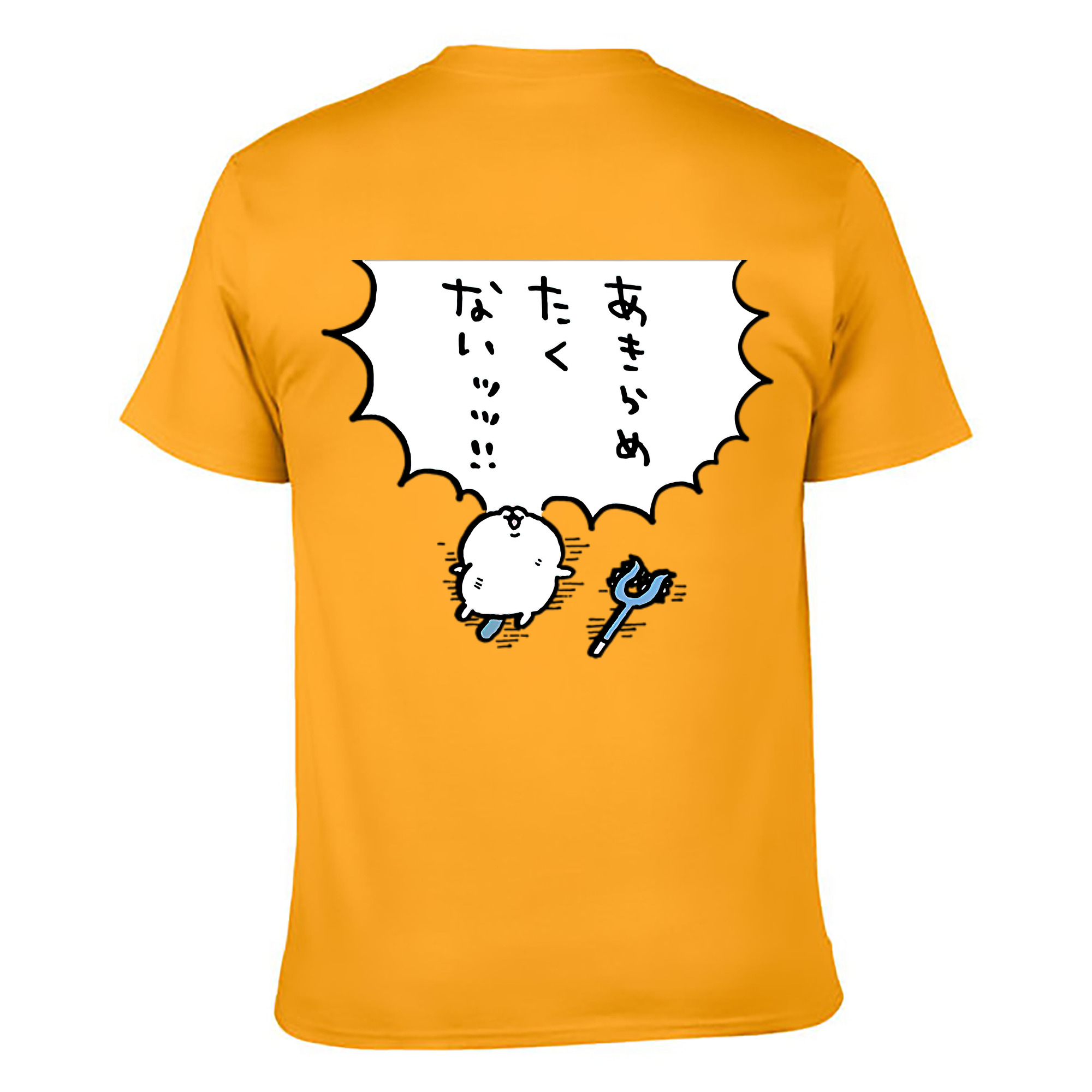 （画像用） ちいかわ ちいかわ Chii-kawa chiikawa 綿100％ メンズ半袖Tシャツ（バックプリント） 通気性