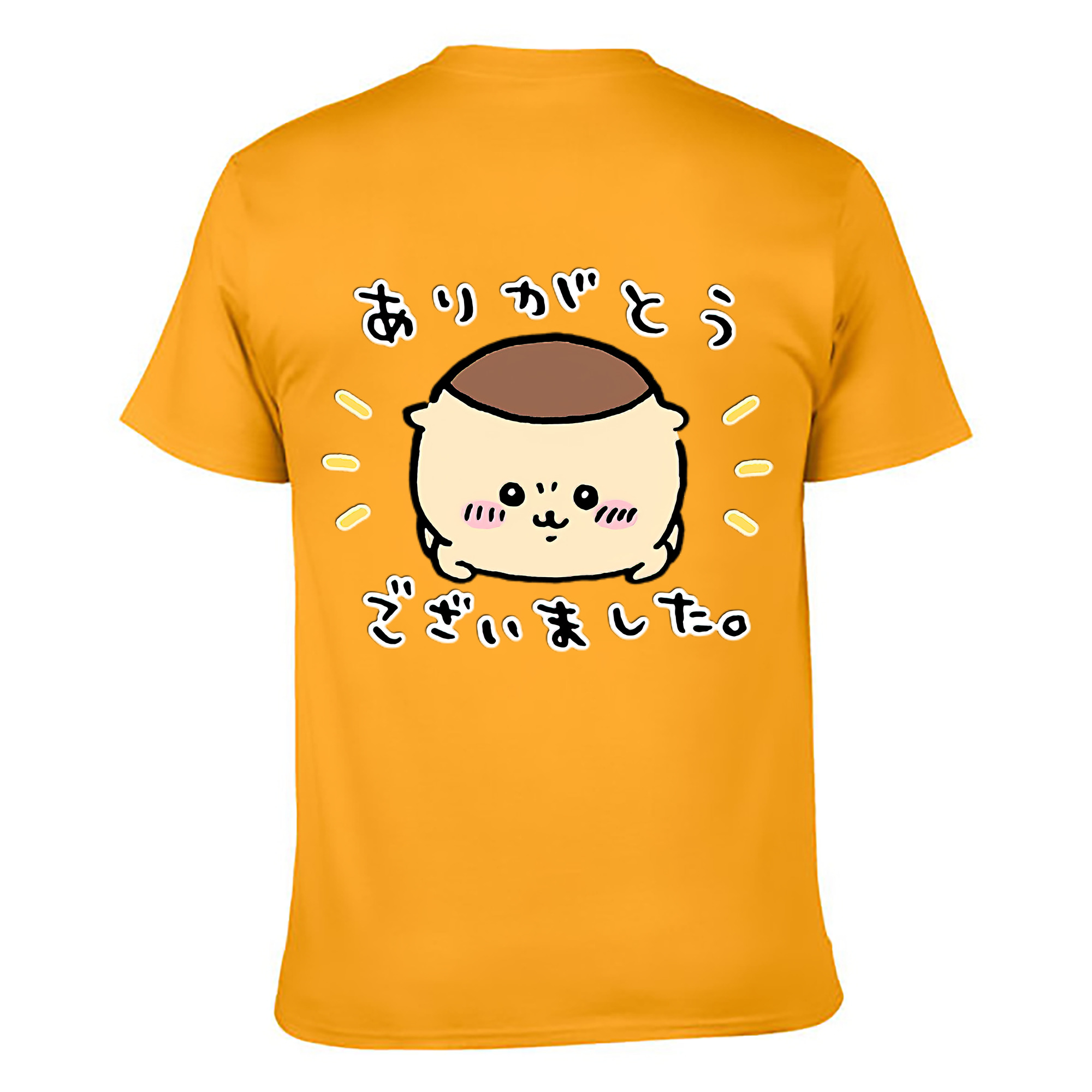 （画像用） ちいかわ くりまんじゅう Chii-kawa kuri manjū 綿100％ メンズ半袖Tシャツ（バックプリント） 通気性