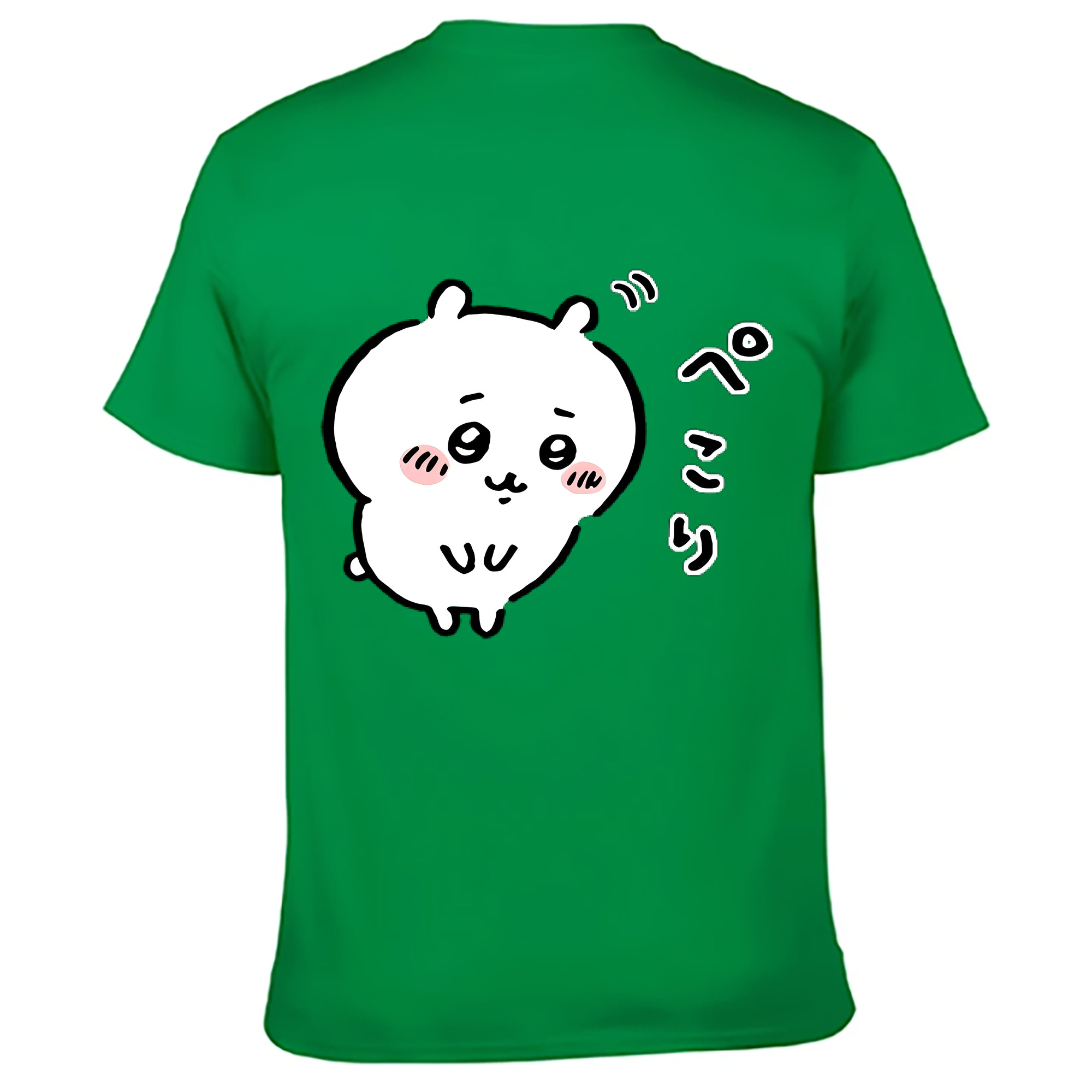 （画像用） ちいかわ ちいかわ Chii-kawa chiikawa 綿100％ メンズ半袖Tシャツ（バックプリント） 通気性