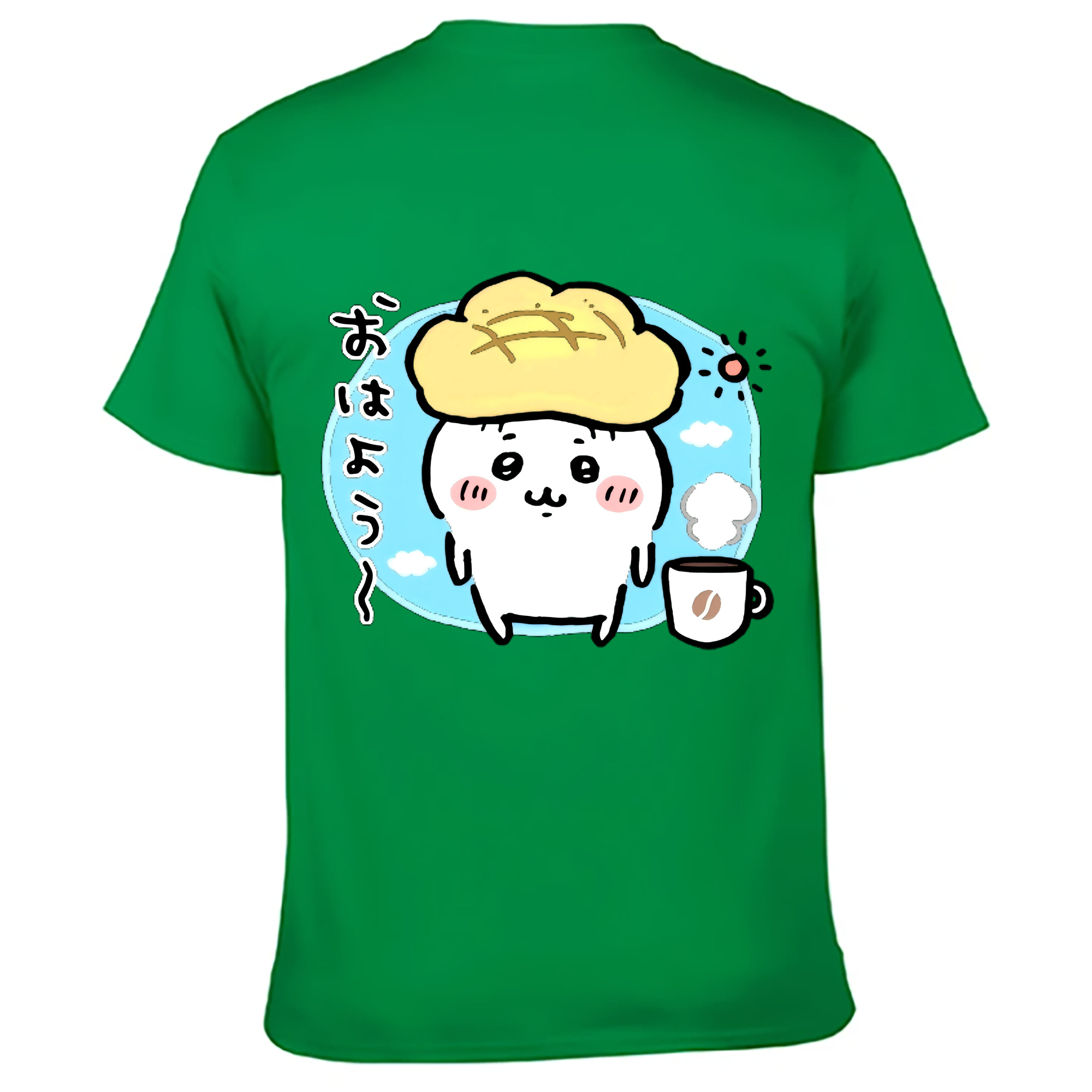 （画像用） ちいかわ ちいかわ Chii-kawa chiikawa 綿100％ メンズ半袖Tシャツ（バックプリント） 通気性