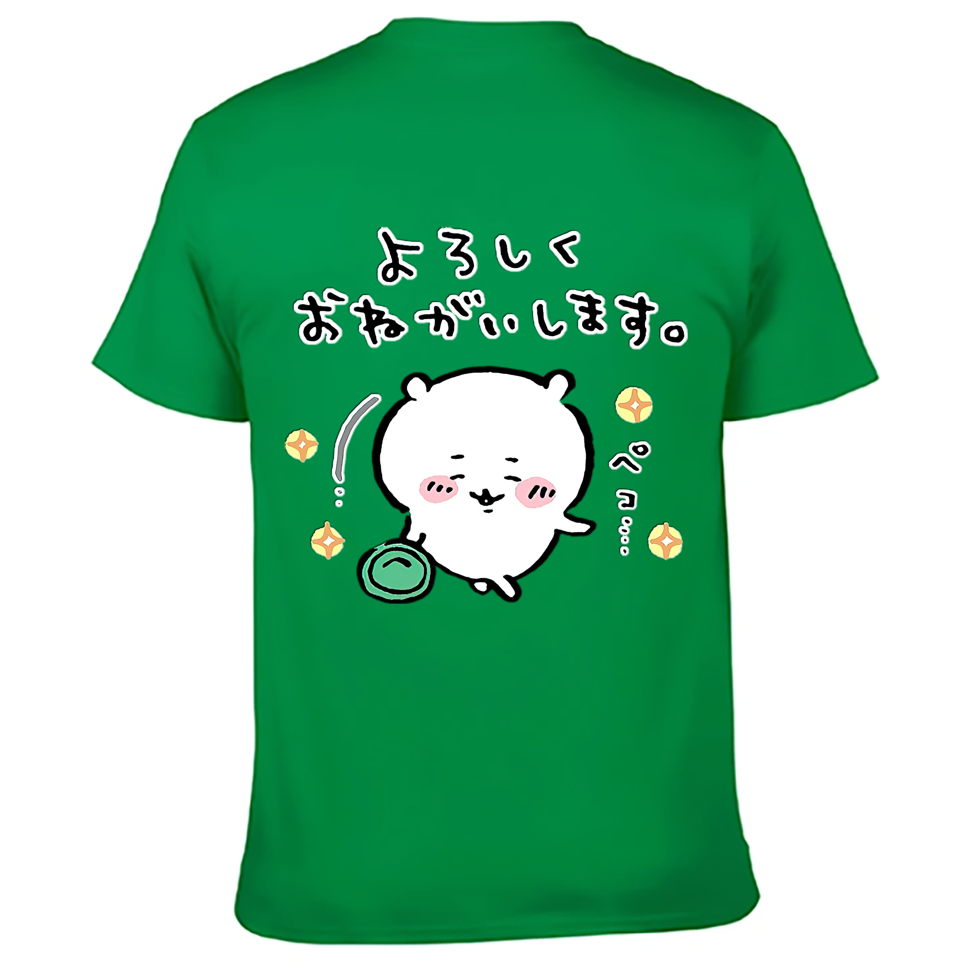 （画像用） ちいかわ ちいかわ Chii-kawa chiikawa 綿100％ メンズ半袖Tシャツ（バックプリント） 通気性