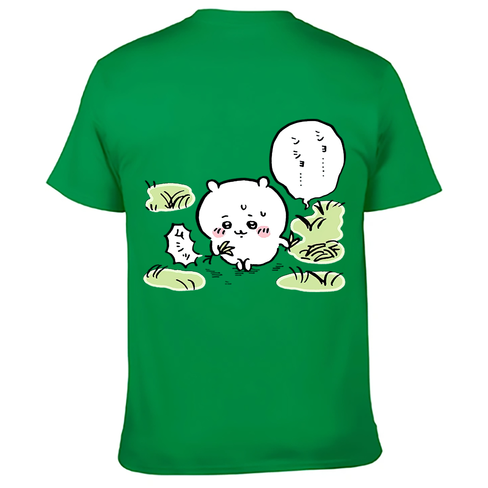 （画像用） ちいかわ ちいかわ Chii-kawa chiikawa 綿100％ メンズ半袖Tシャツ（バックプリント） 通気性