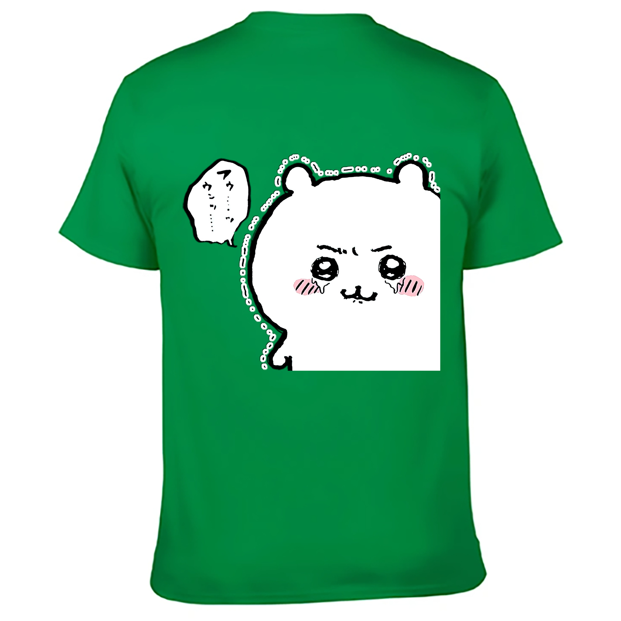 （画像用） ちいかわ ちいかわ Chii-kawa chiikawa 綿100％ メンズ半袖Tシャツ（バックプリント） 通気性