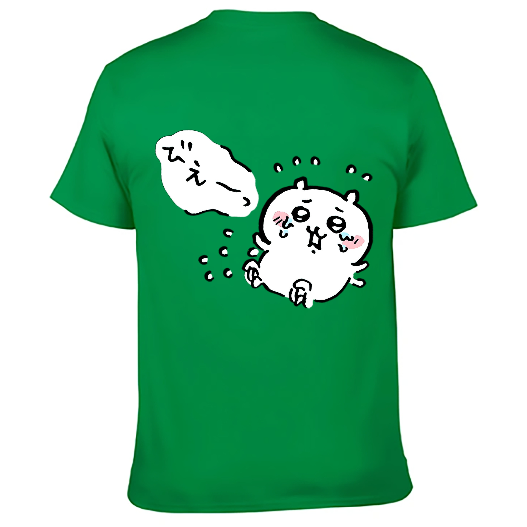 （画像用） ちいかわ ちいかわ Chii-kawa chiikawa 綿100％ メンズ半袖Tシャツ（バックプリント） 通気性