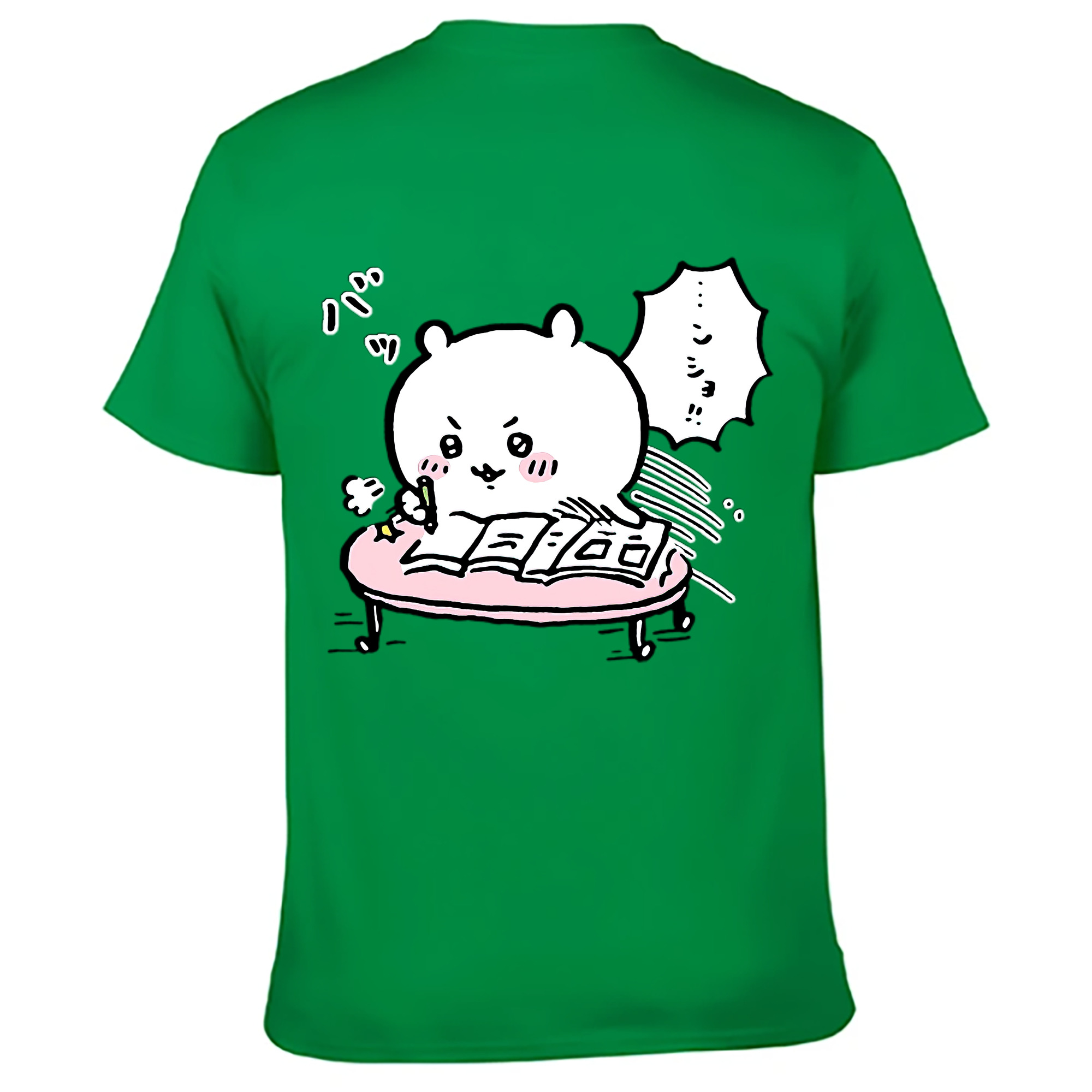 （画像用） ちいかわ ちいかわ Chii-kawa chiikawa 綿100％ メンズ半袖Tシャツ（バックプリント） 通気性