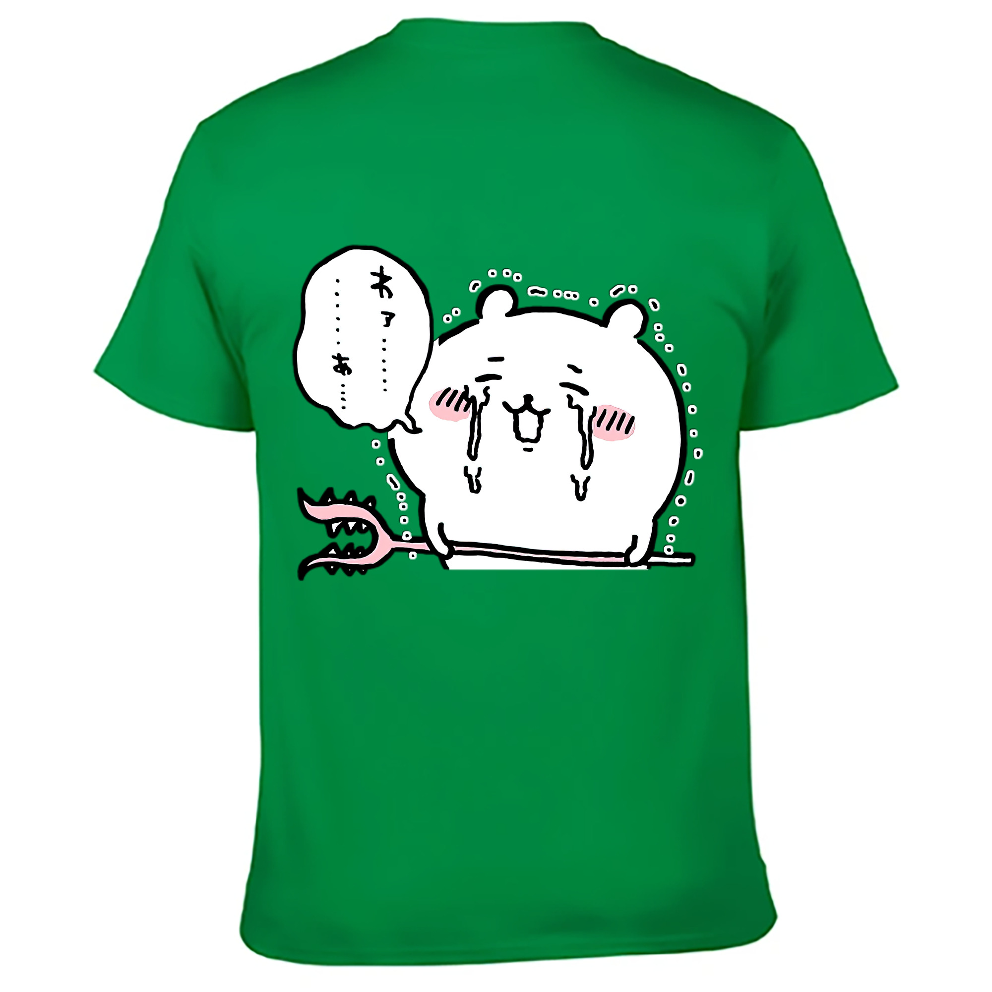 （画像用） ちいかわ ちいかわ Chii-kawa chiikawa 綿100％ メンズ半袖Tシャツ（バックプリント） 通気性