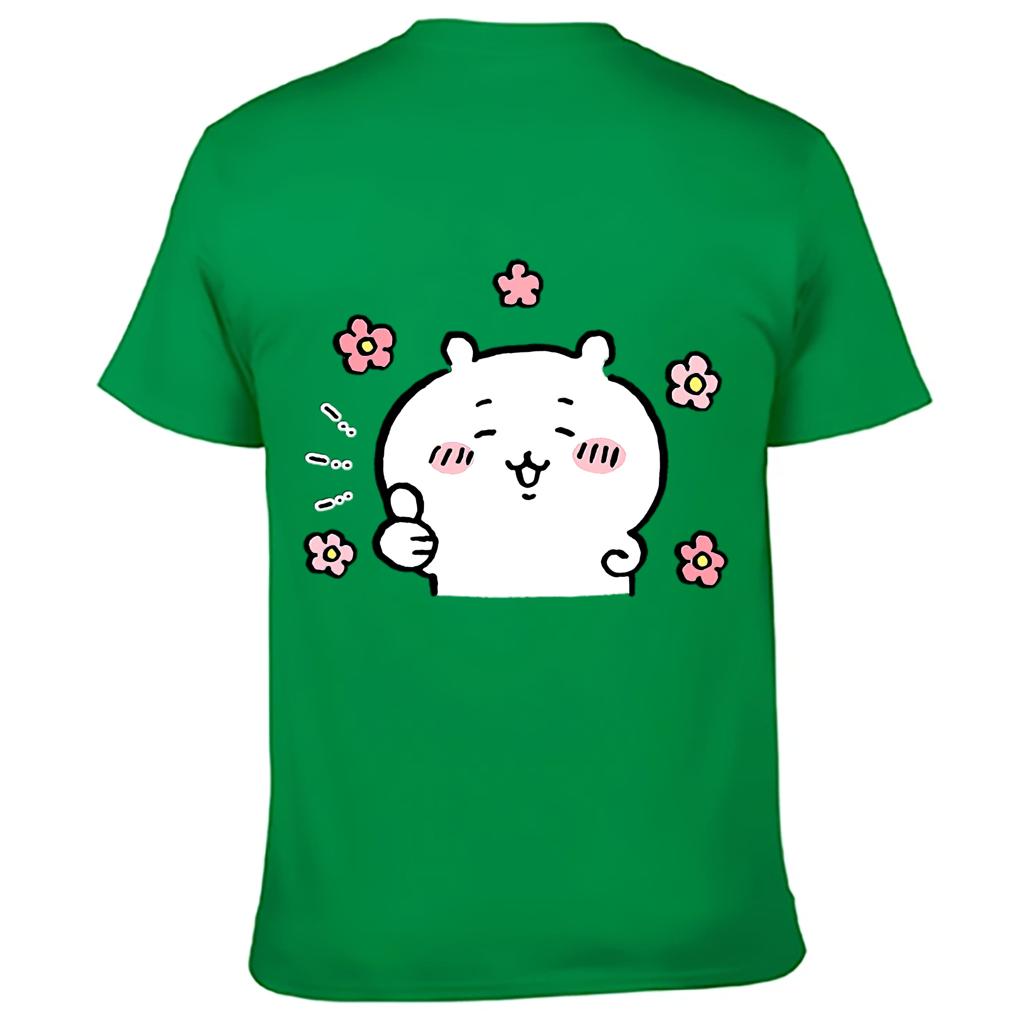 （画像用） ちいかわ ちいかわ Chii-kawa chiikawa 綿100％ メンズ半袖Tシャツ（バックプリント） 通気性