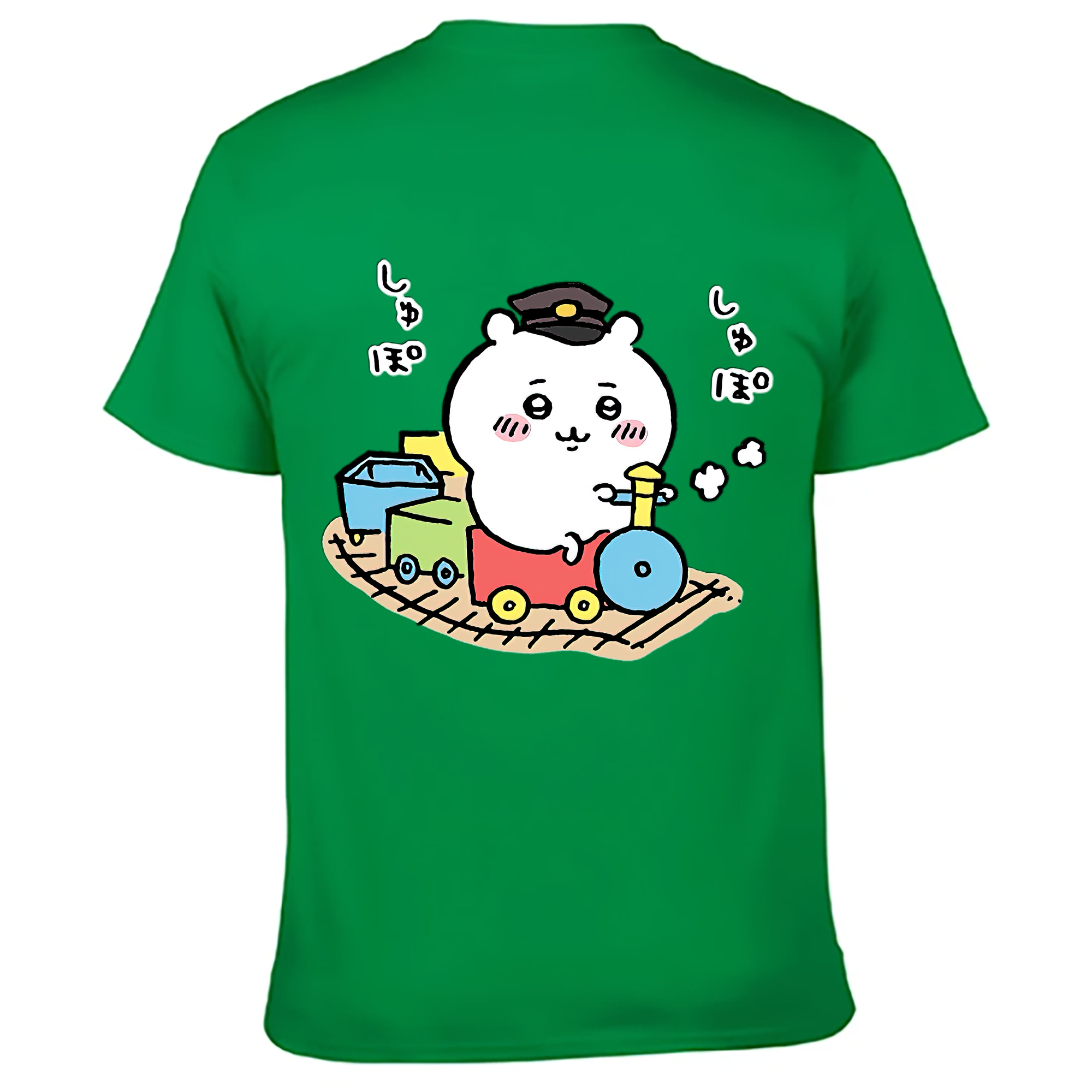 （画像用） ちいかわ ちいかわ Chii-kawa chiikawa 綿100％ メンズ半袖Tシャツ（バックプリント） 通気性