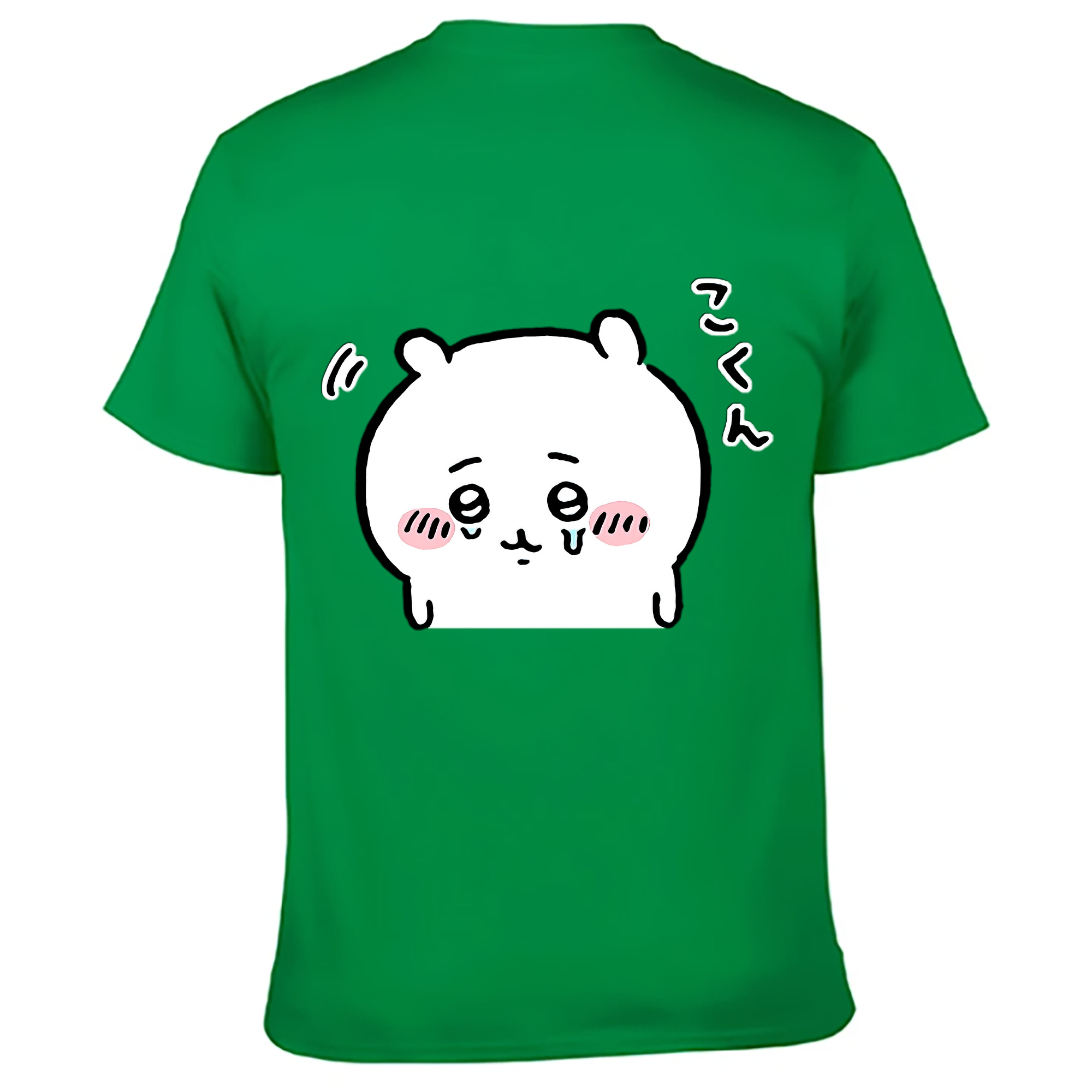 （画像用） ちいかわ ちいかわ Chii-kawa chiikawa 綿100％ メンズ半袖Tシャツ（バックプリント） 通気性
