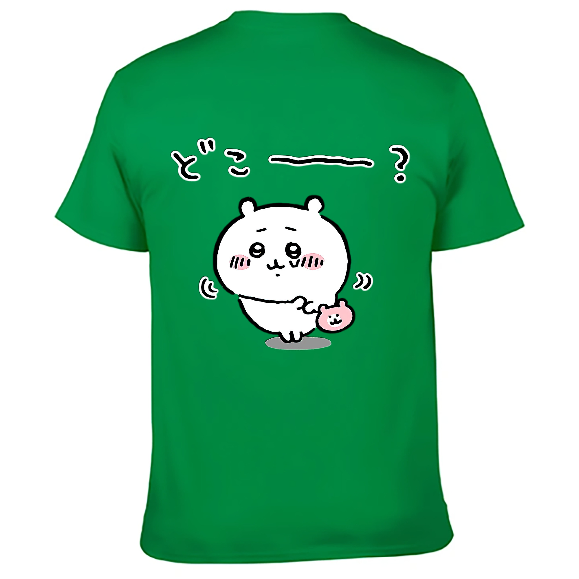 （画像用） ちいかわ ちいかわ Chii-kawa chiikawa 綿100％ メンズ半袖Tシャツ（バックプリント） 通気性