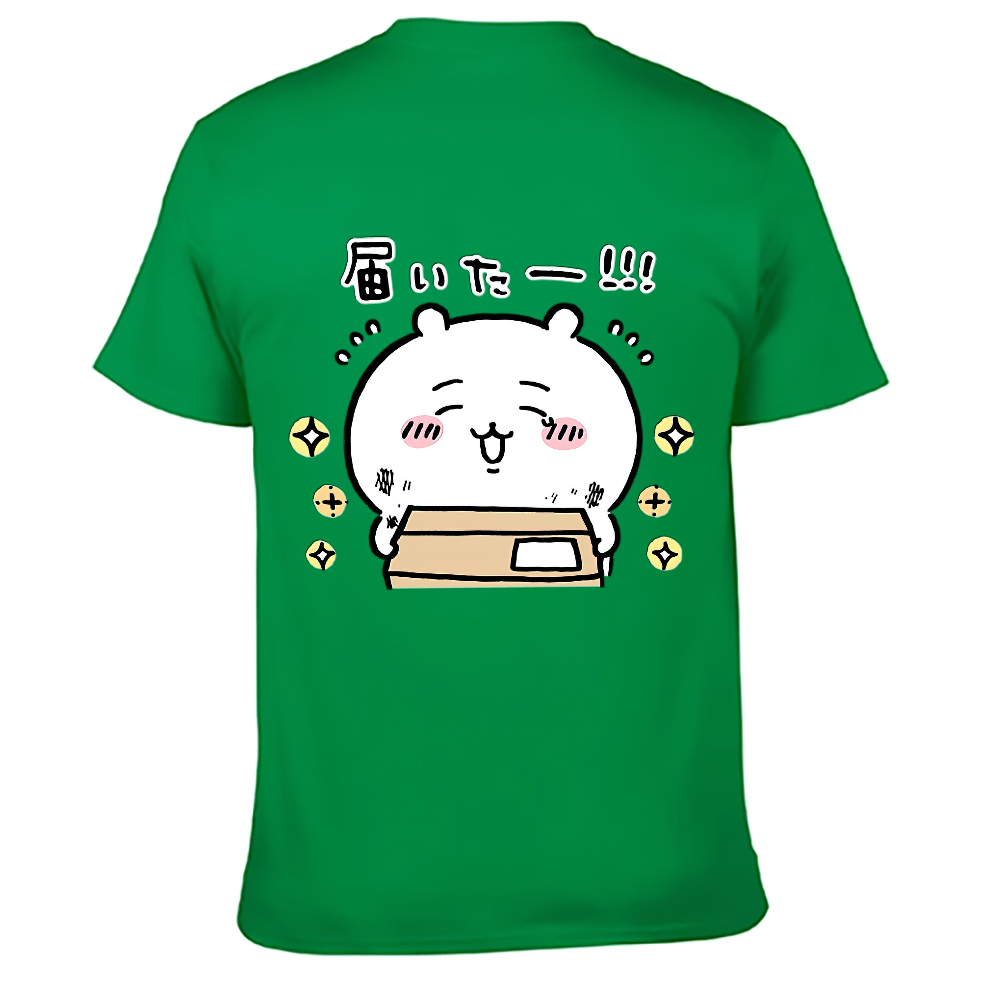 （画像用） ちいかわ ちいかわ Chii-kawa chiikawa 綿100％ メンズ半袖Tシャツ（バックプリント） 通気性