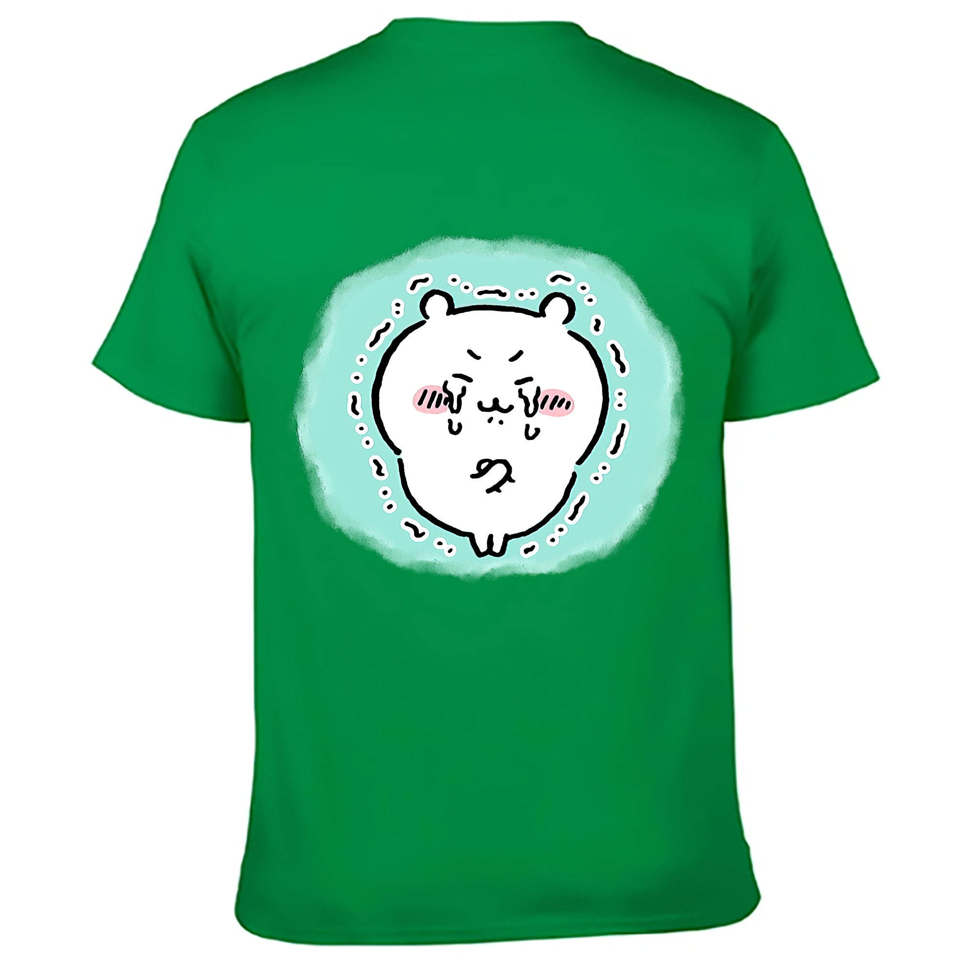 （画像用） ちいかわ ちいかわ Chii-kawa chiikawa 綿100％ メンズ半袖Tシャツ（バックプリント） 通気性