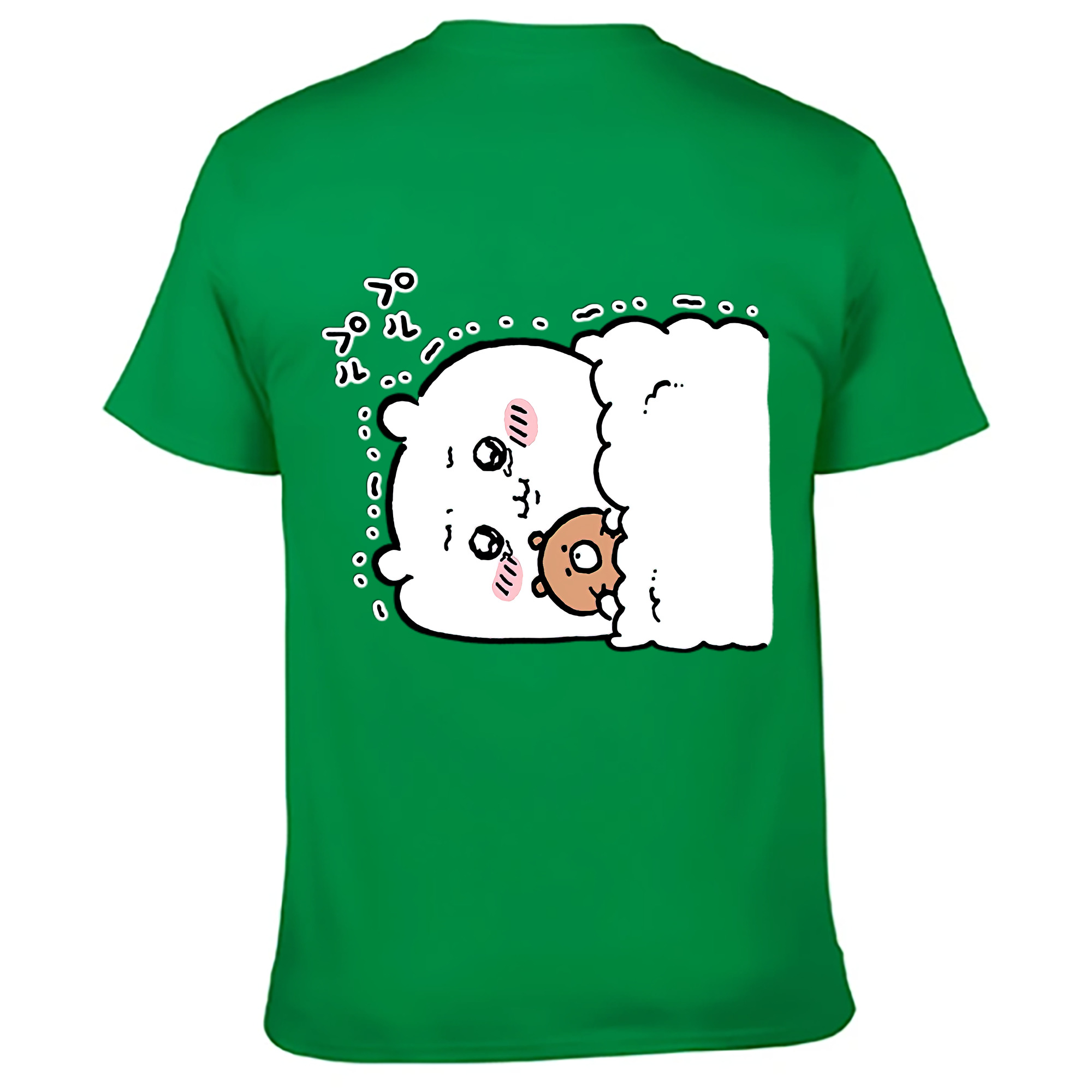 （画像用） ちいかわ ちいかわ Chii-kawa chiikawa 綿100％ メンズ半袖Tシャツ（バックプリント） 通気性