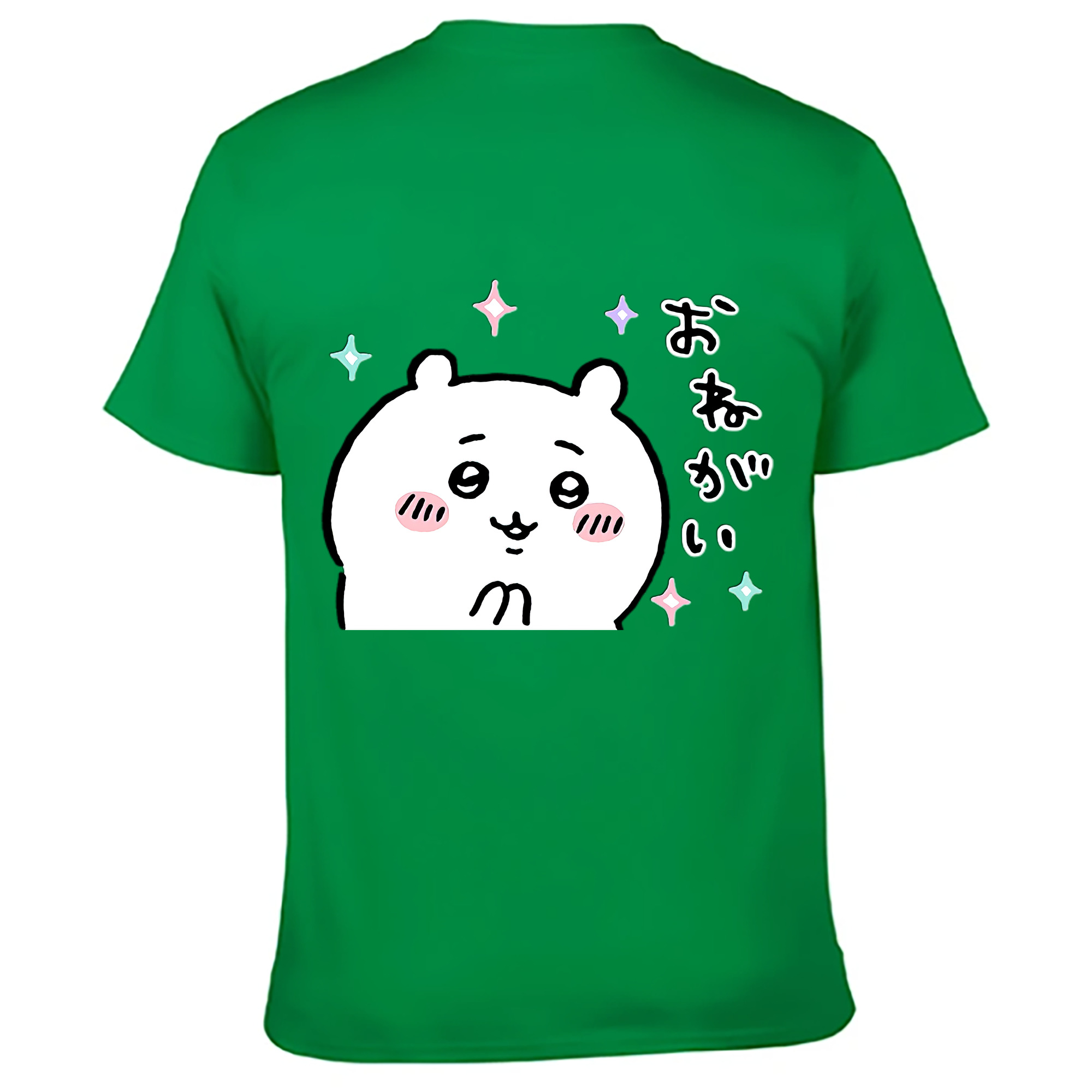 （画像用） ちいかわ ちいかわ Chii-kawa chiikawa 綿100％ メンズ半袖Tシャツ（バックプリント） 通気性