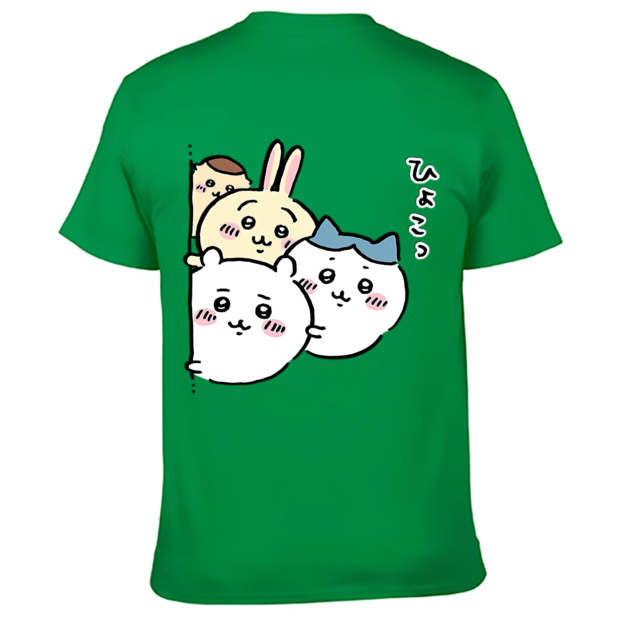 （画像用） ちいかわ ちいかわ Chii-kawa chiikawa 綿100％ メンズ半袖Tシャツ（バックプリント） 通気性