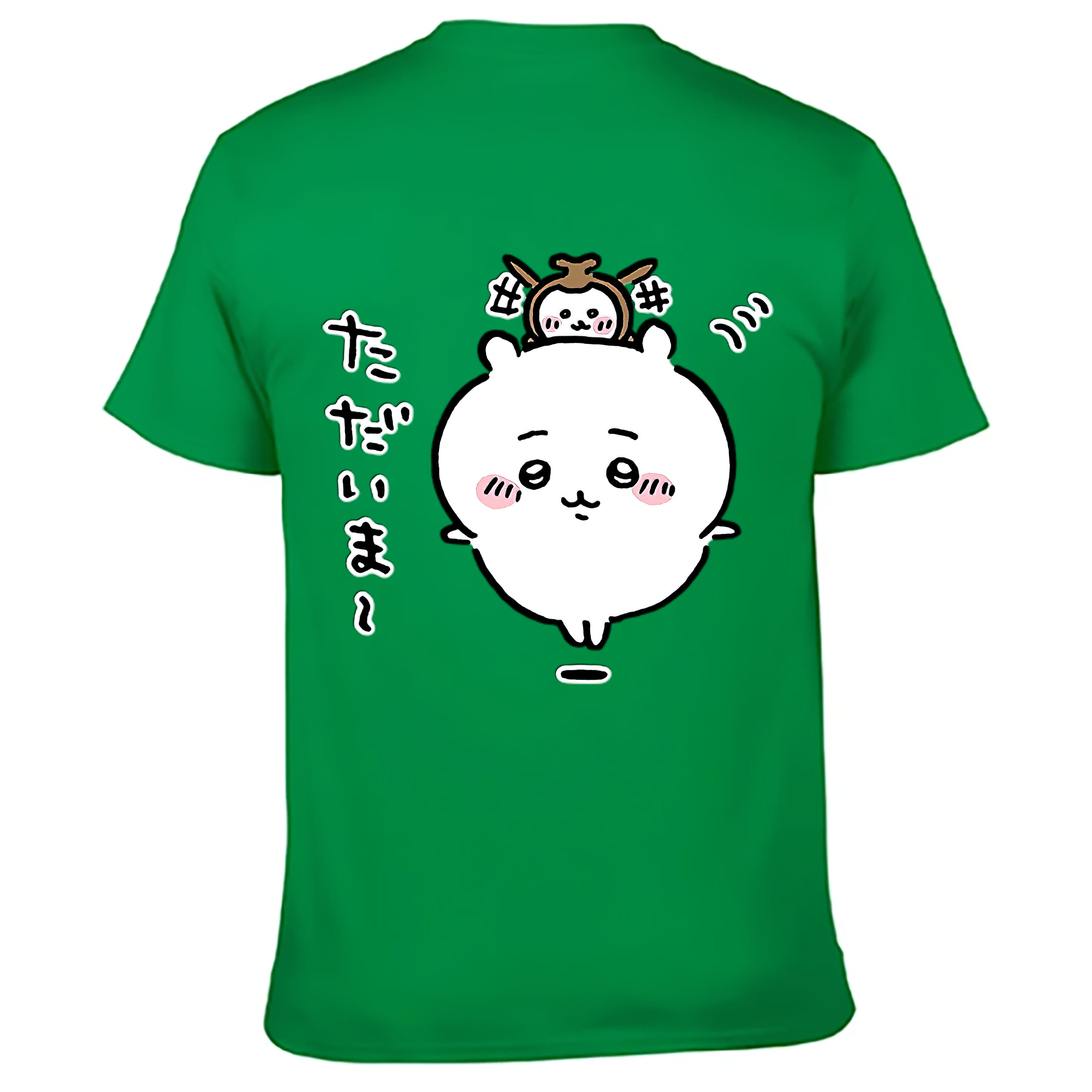 （画像用） ちいかわ ちいかわ Chii-kawa chiikawa 綿100％ メンズ半袖Tシャツ（バックプリント） 通気性
