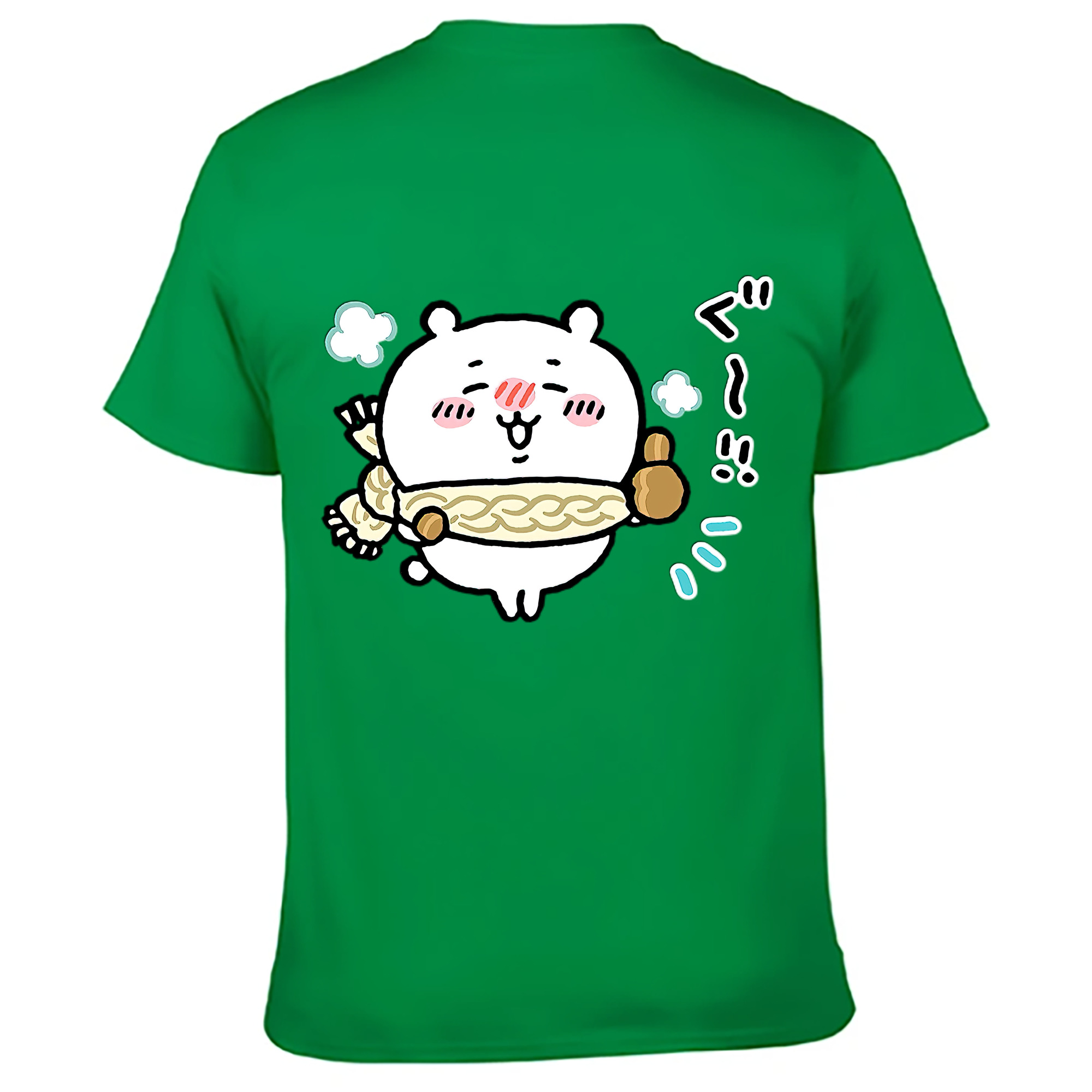 （画像用） ちいかわ ちいかわ Chii-kawa chiikawa 綿100％ メンズ半袖Tシャツ（バックプリント） 通気性